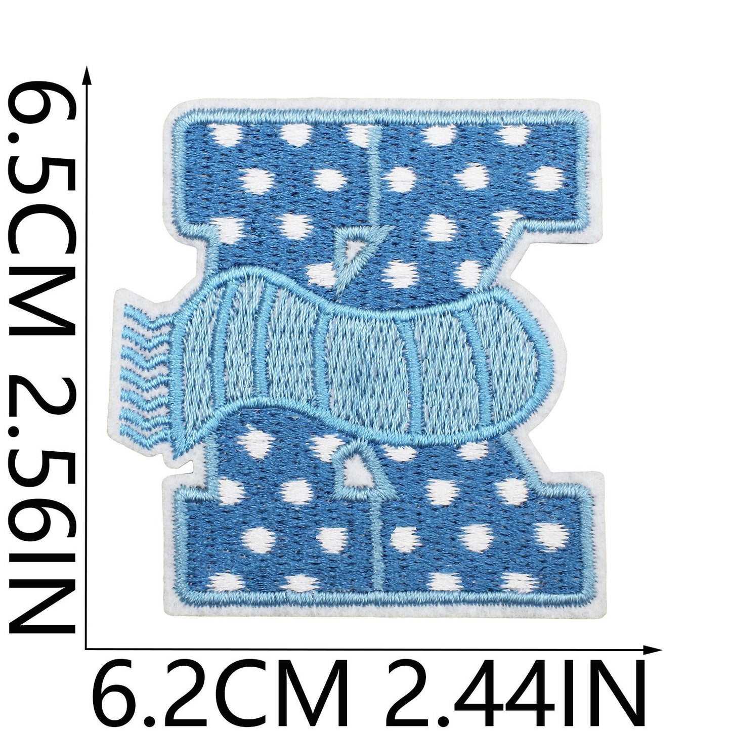 Winter Embroidered Letter Patches A-Z | Iron-On Alphabet
