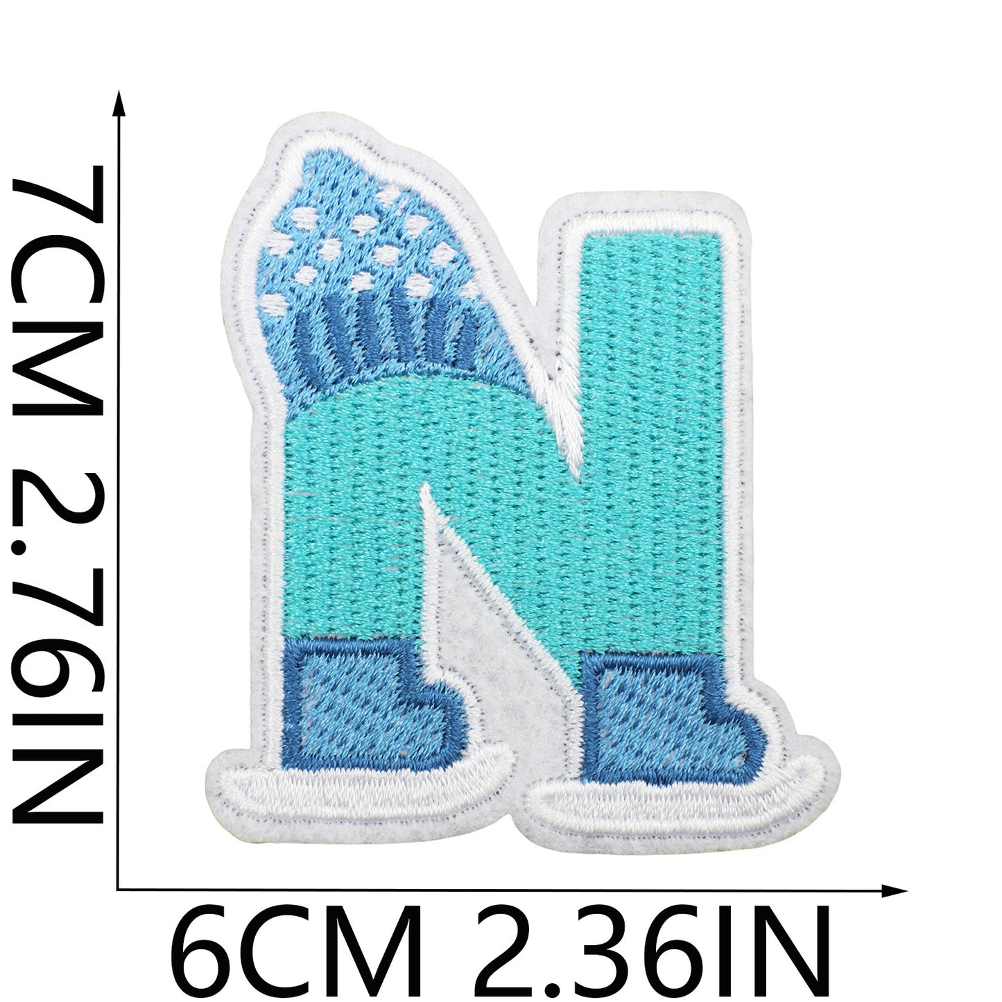 Winter Embroidered Letter Patches A-Z | Iron-On Alphabet