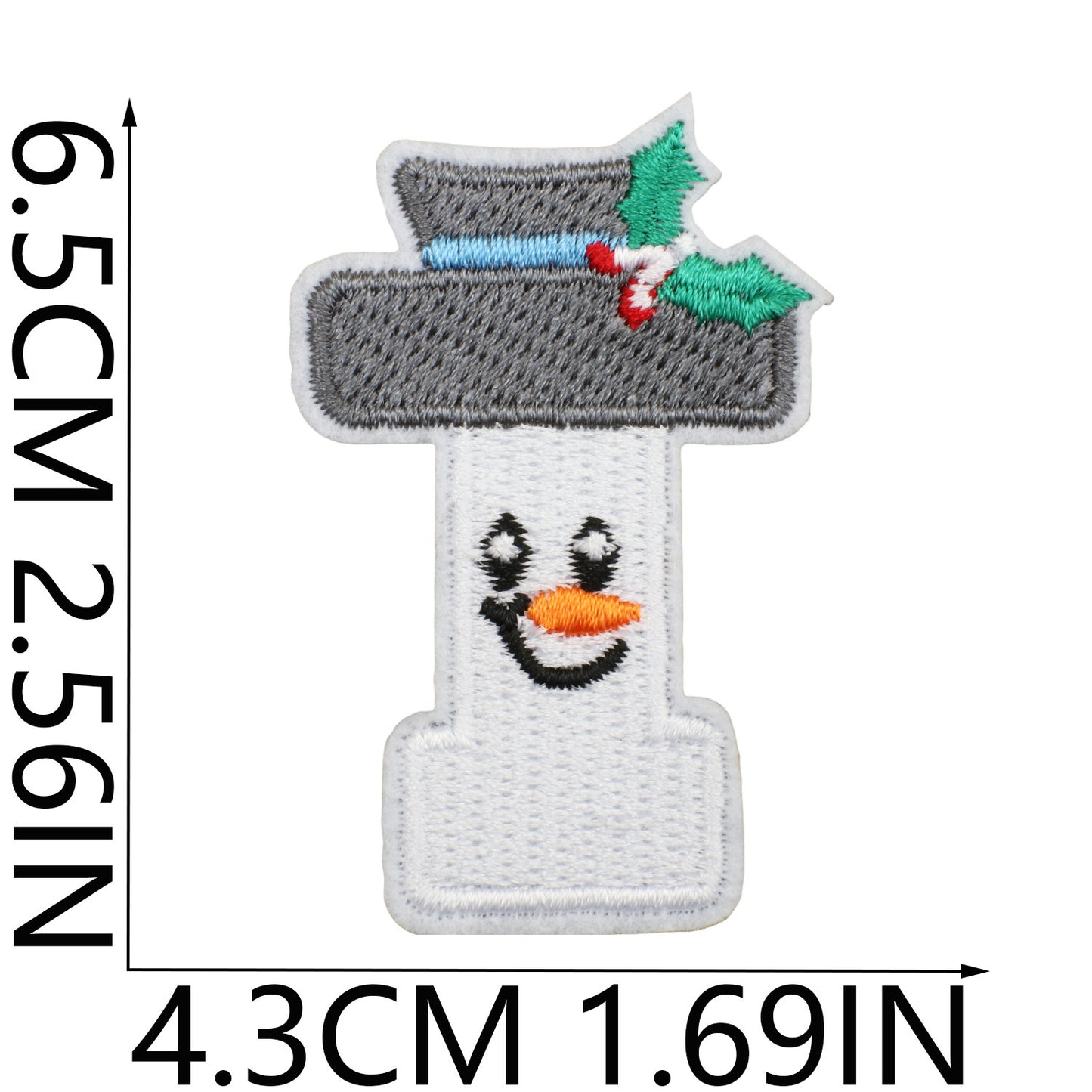 Winter Embroidered Letter Patches A-Z | Iron-On Alphabet