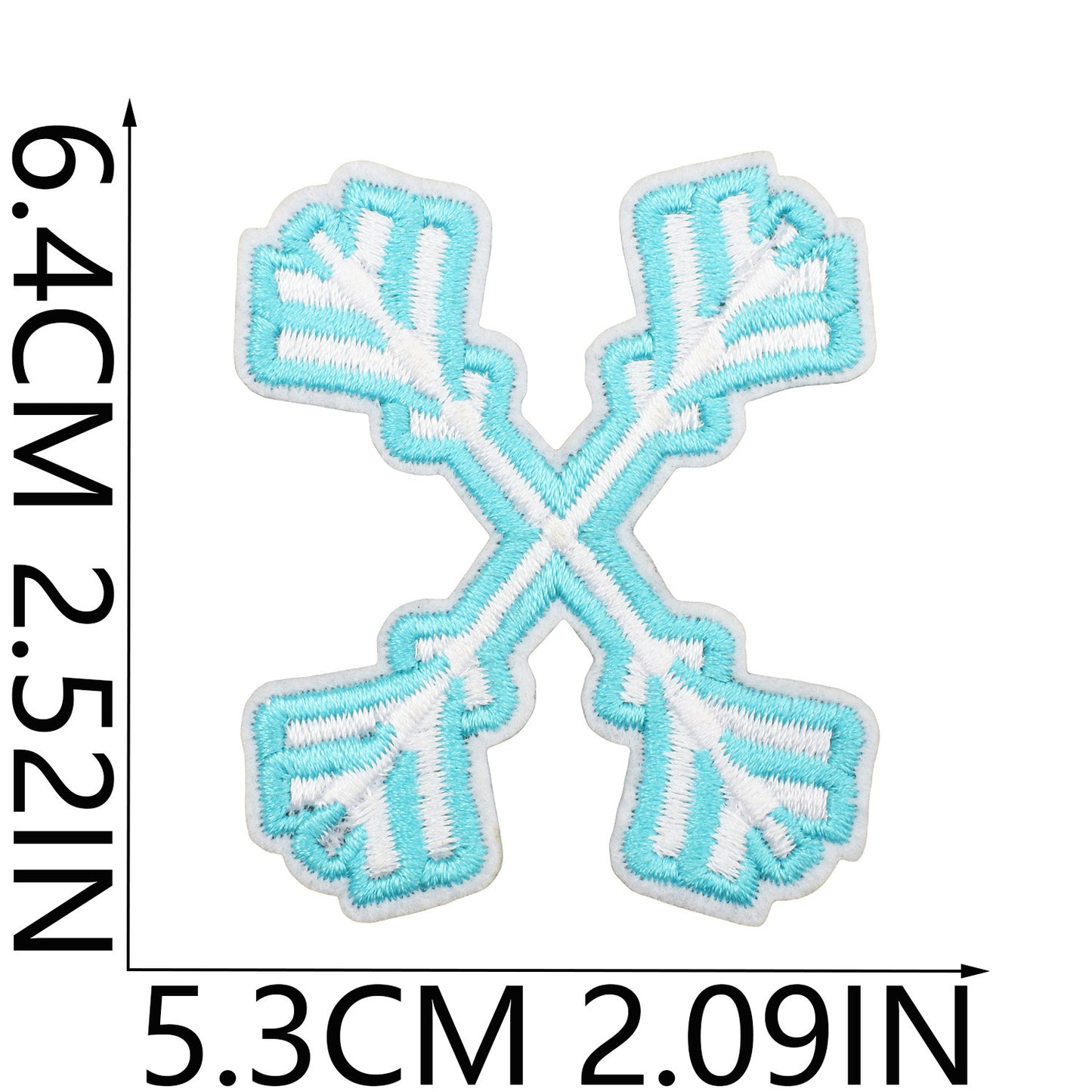 Winter Embroidered Letter Patches A-Z | Iron-On Alphabet