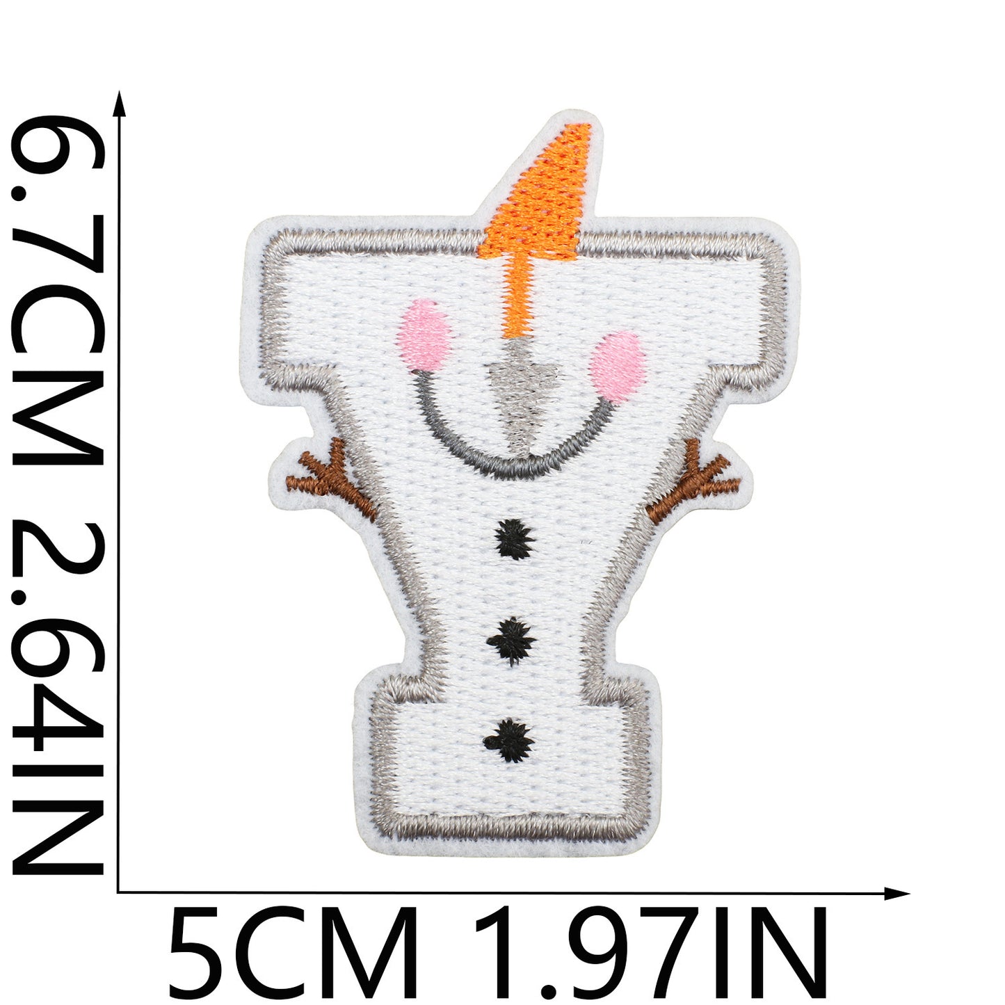 Winter Embroidered Letter Patches A-Z | Iron-On Alphabet
