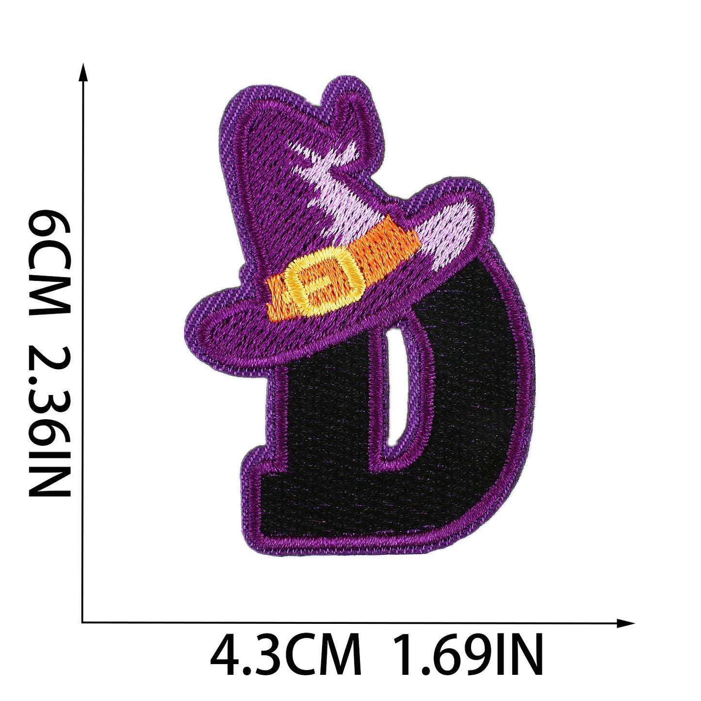 Halloween Embroidered Letter Patches A-Z | Iron-On Alphabet