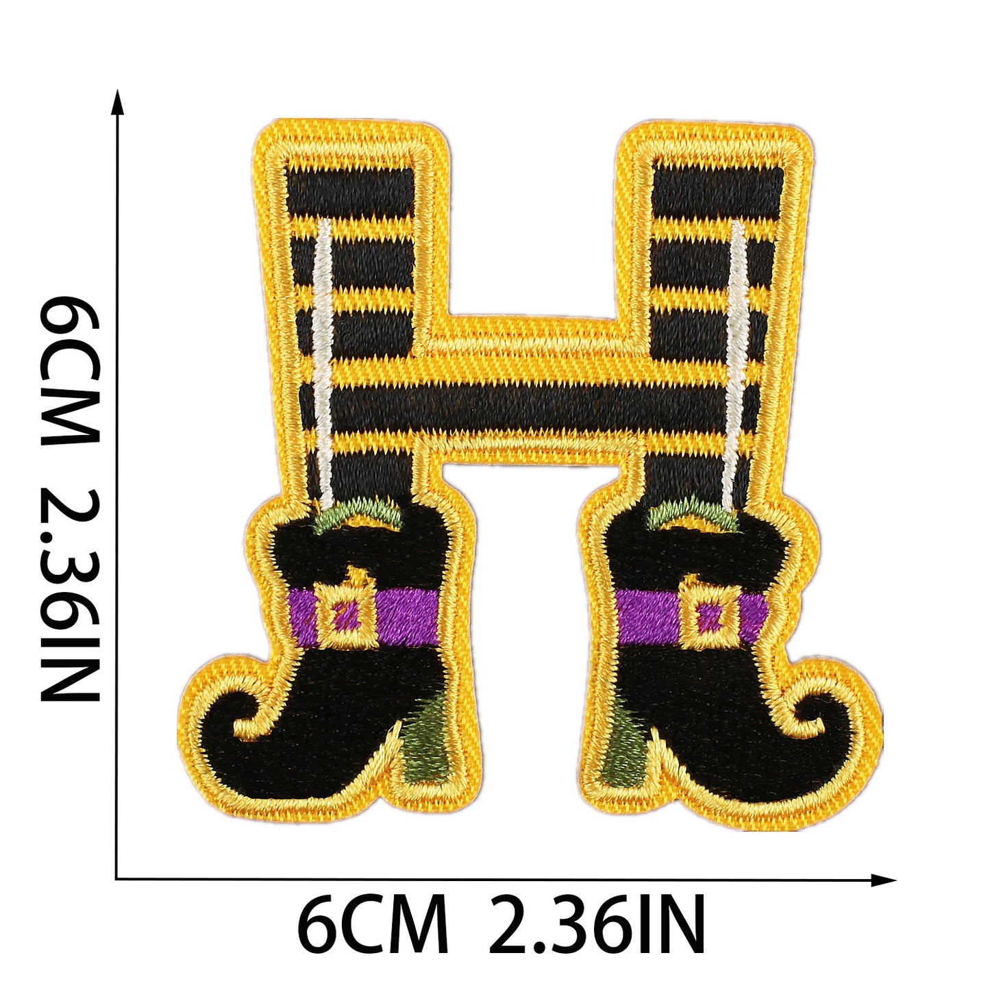 Halloween Embroidered Letter Patches A-Z | Iron-On Alphabet