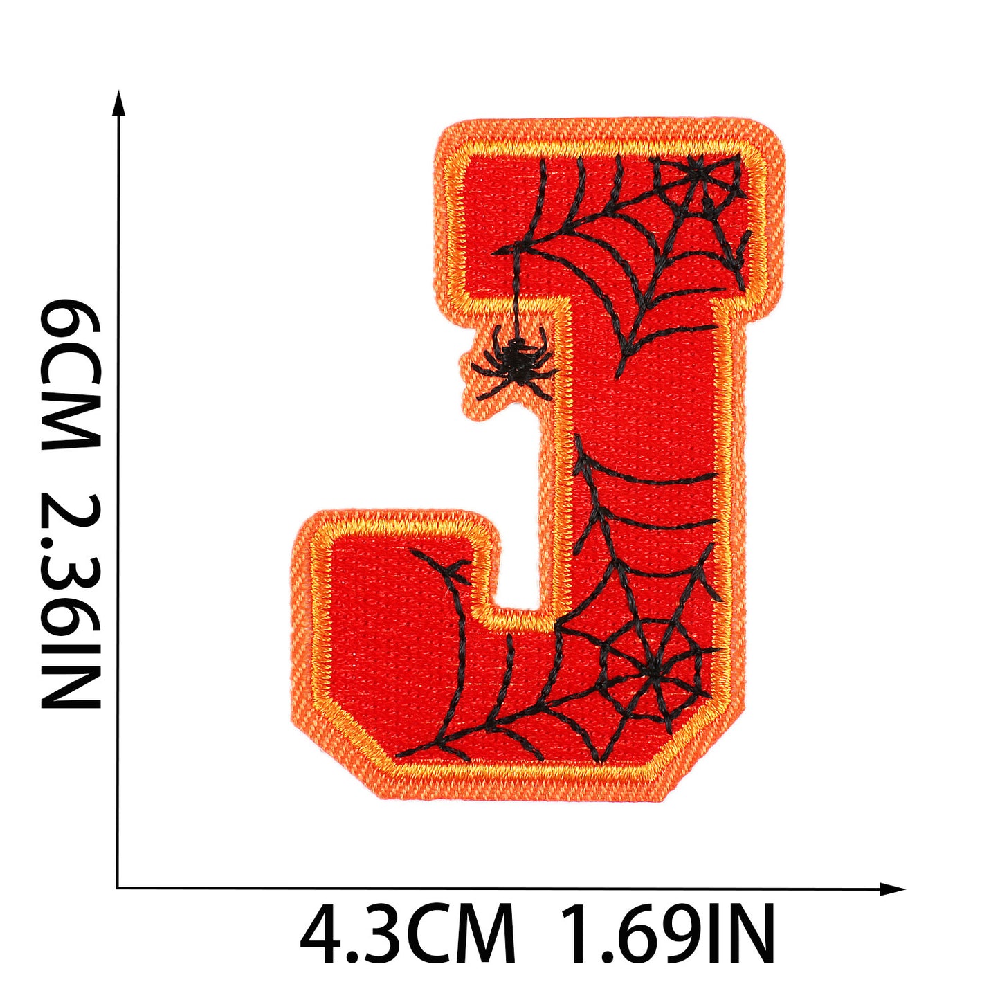 Halloween Embroidered Letter Patches A-Z | Iron-On Alphabet