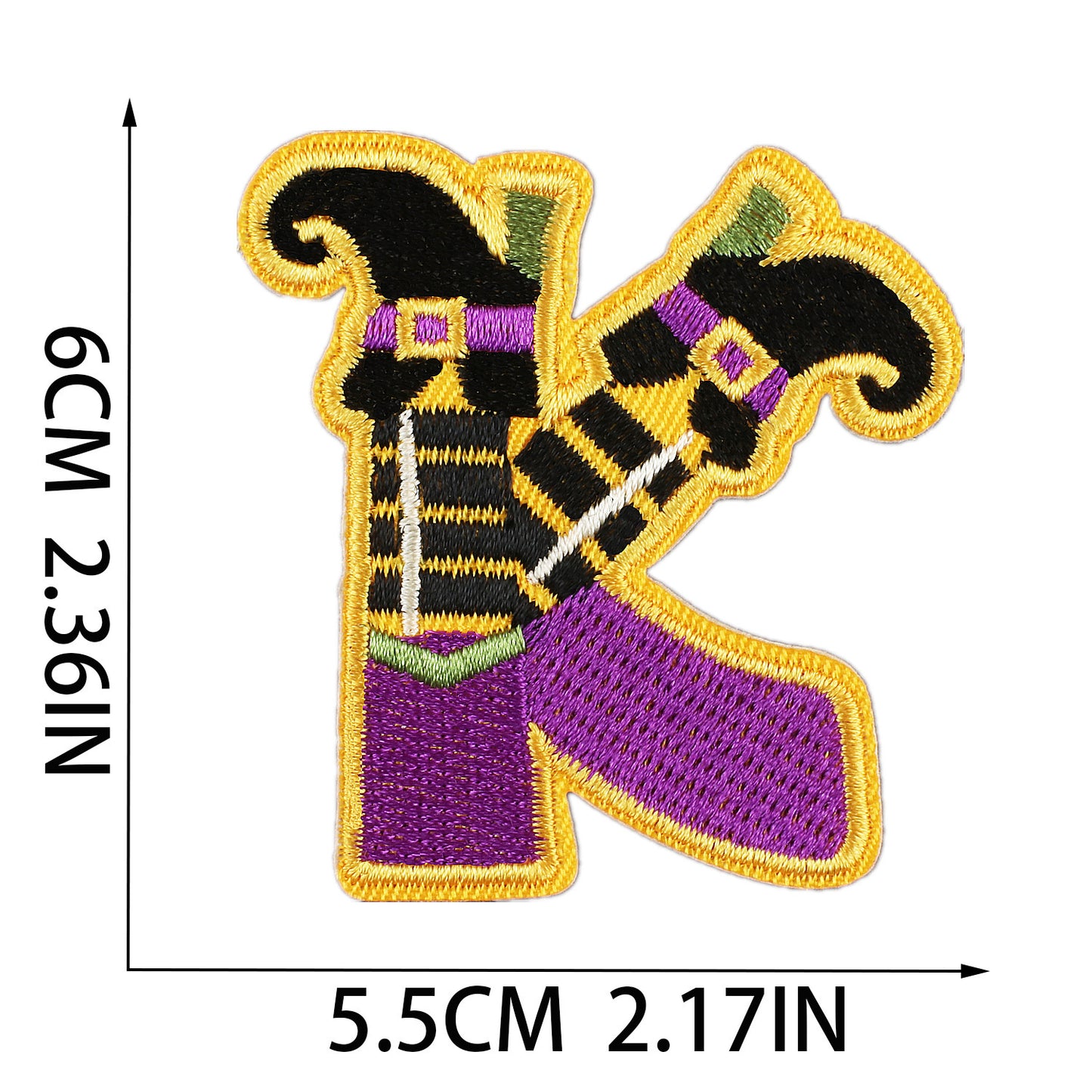 Halloween Embroidered Letter Patches A-Z | Iron-On Alphabet