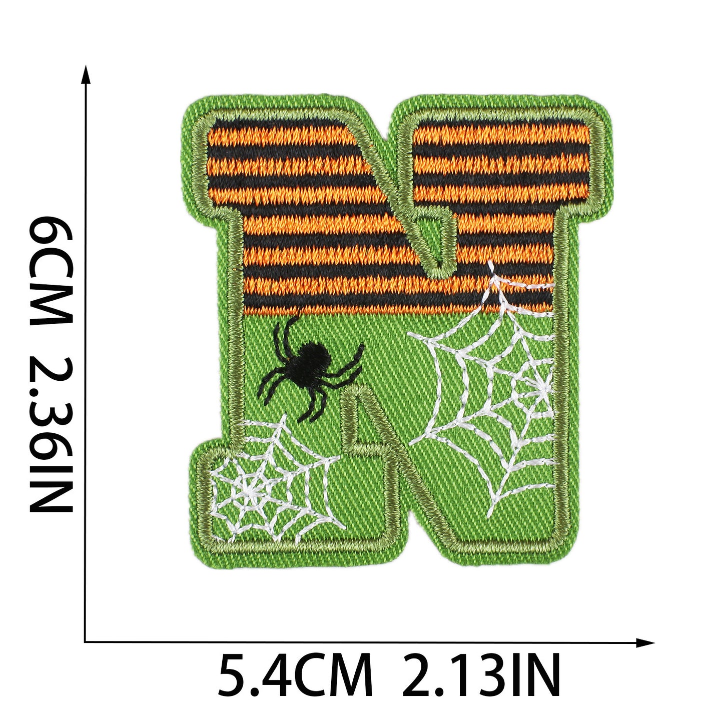 Halloween Embroidered Letter Patches A-Z | Iron-On Alphabet