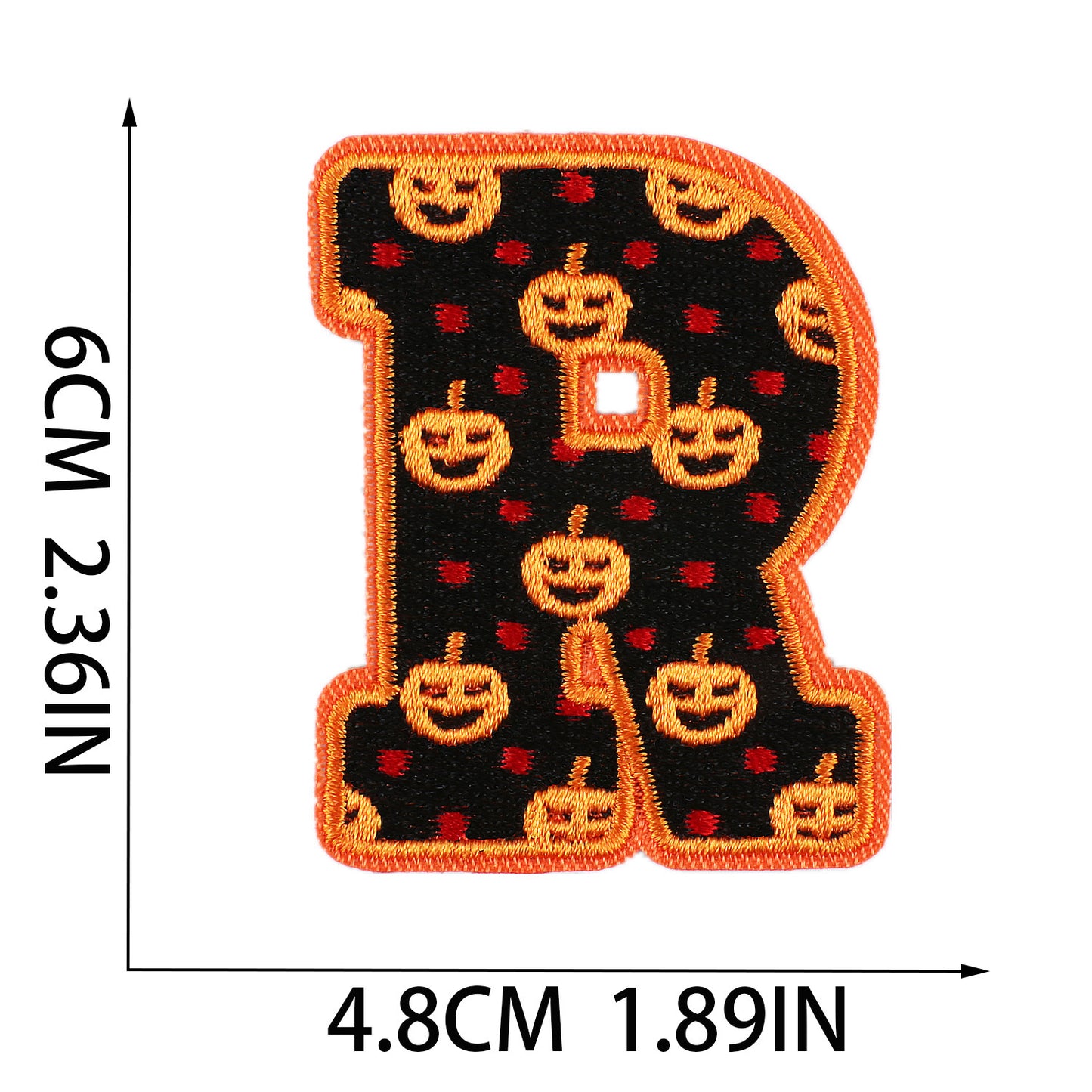 Halloween Embroidered Letter Patches A-Z | Iron-On Alphabet