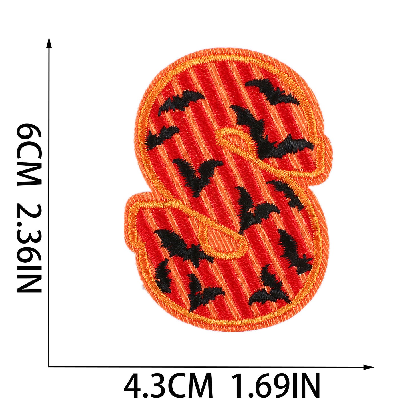 Halloween Embroidered Letter Patches A-Z | Iron-On Alphabet