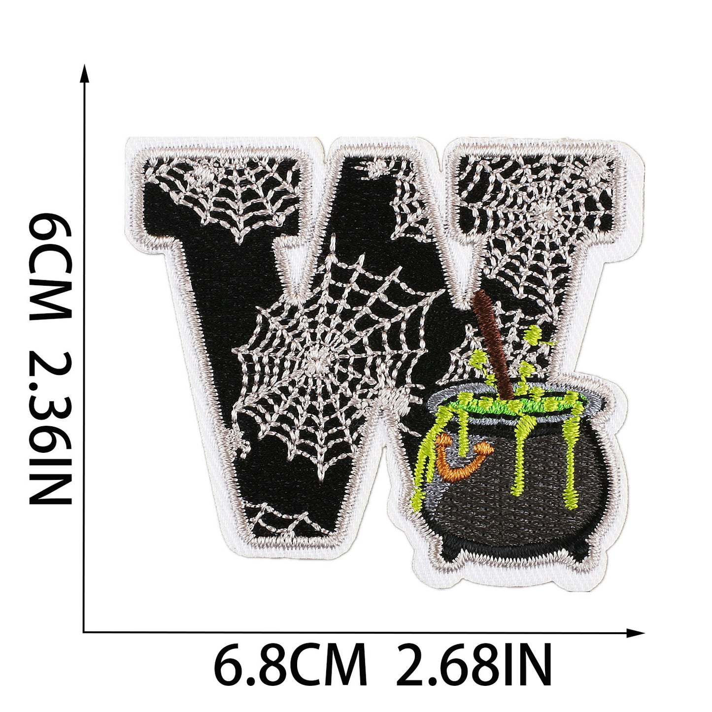 Halloween Embroidered Letter Patches A-Z | Iron-On Alphabet