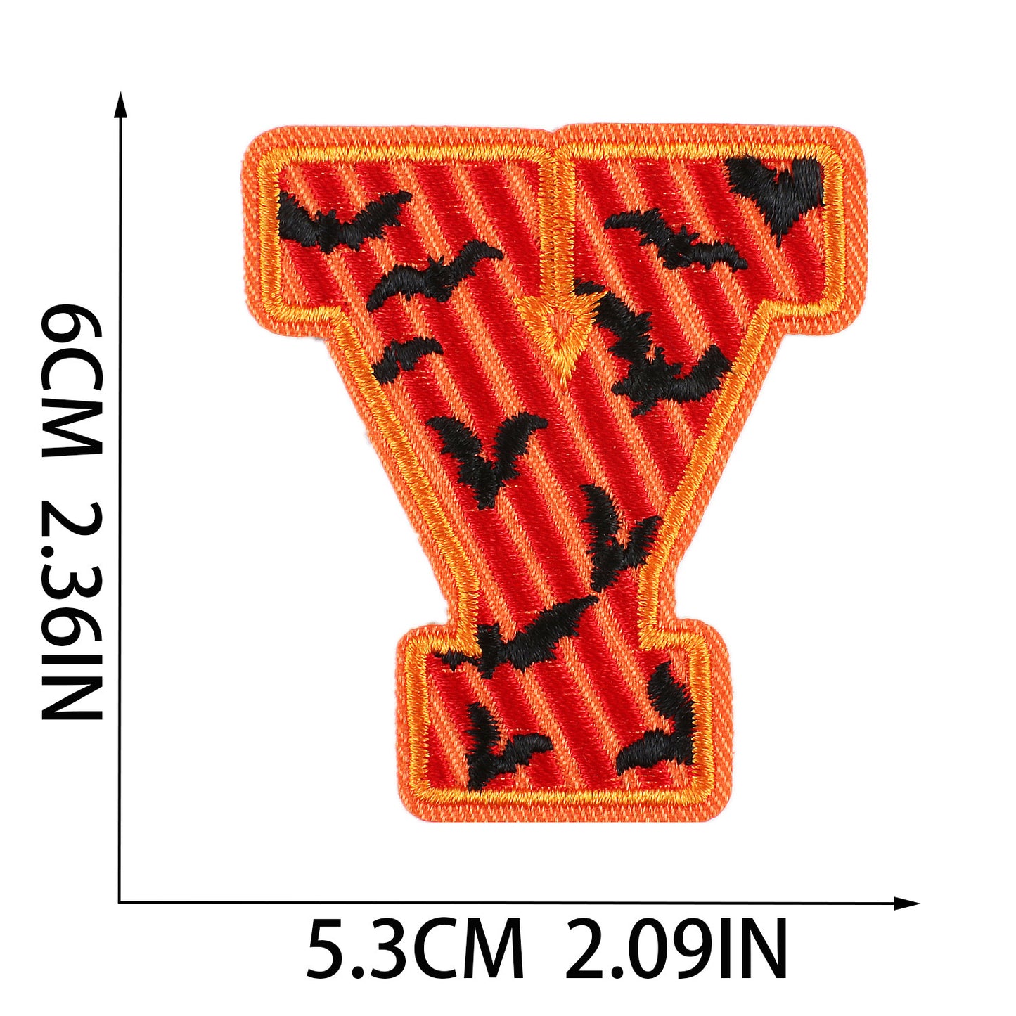 Halloween Embroidered Letter Patches A-Z | Iron-On Alphabet