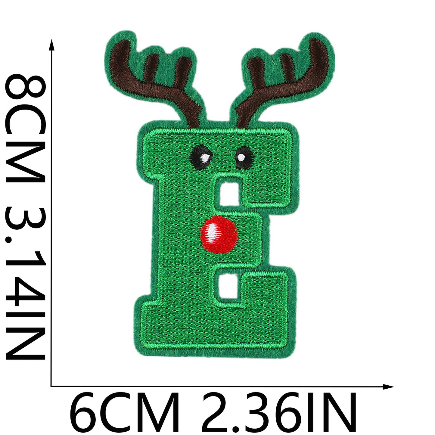 Christmas Embroidered Letter Patches A-Z | Iron-On Alphabet