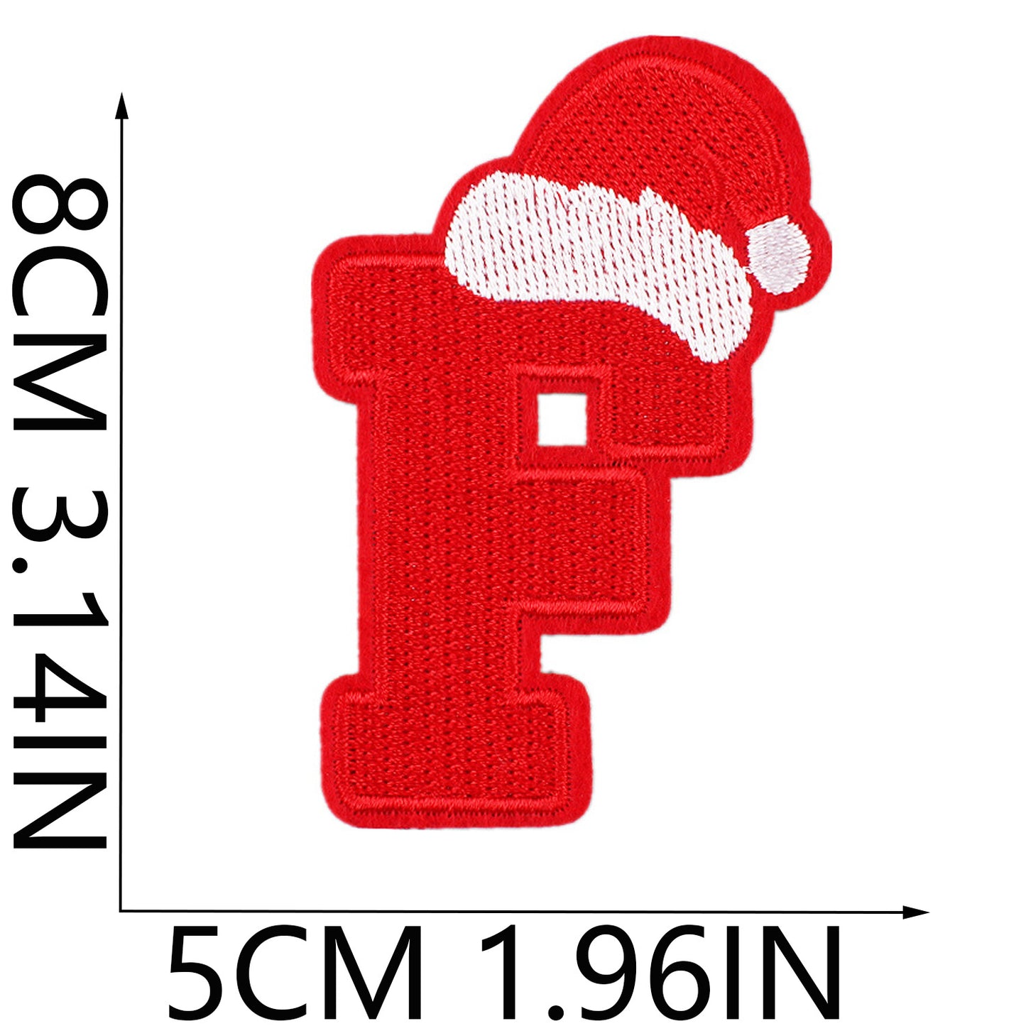 Christmas Embroidered Letter Patches A-Z | Iron-On Alphabet