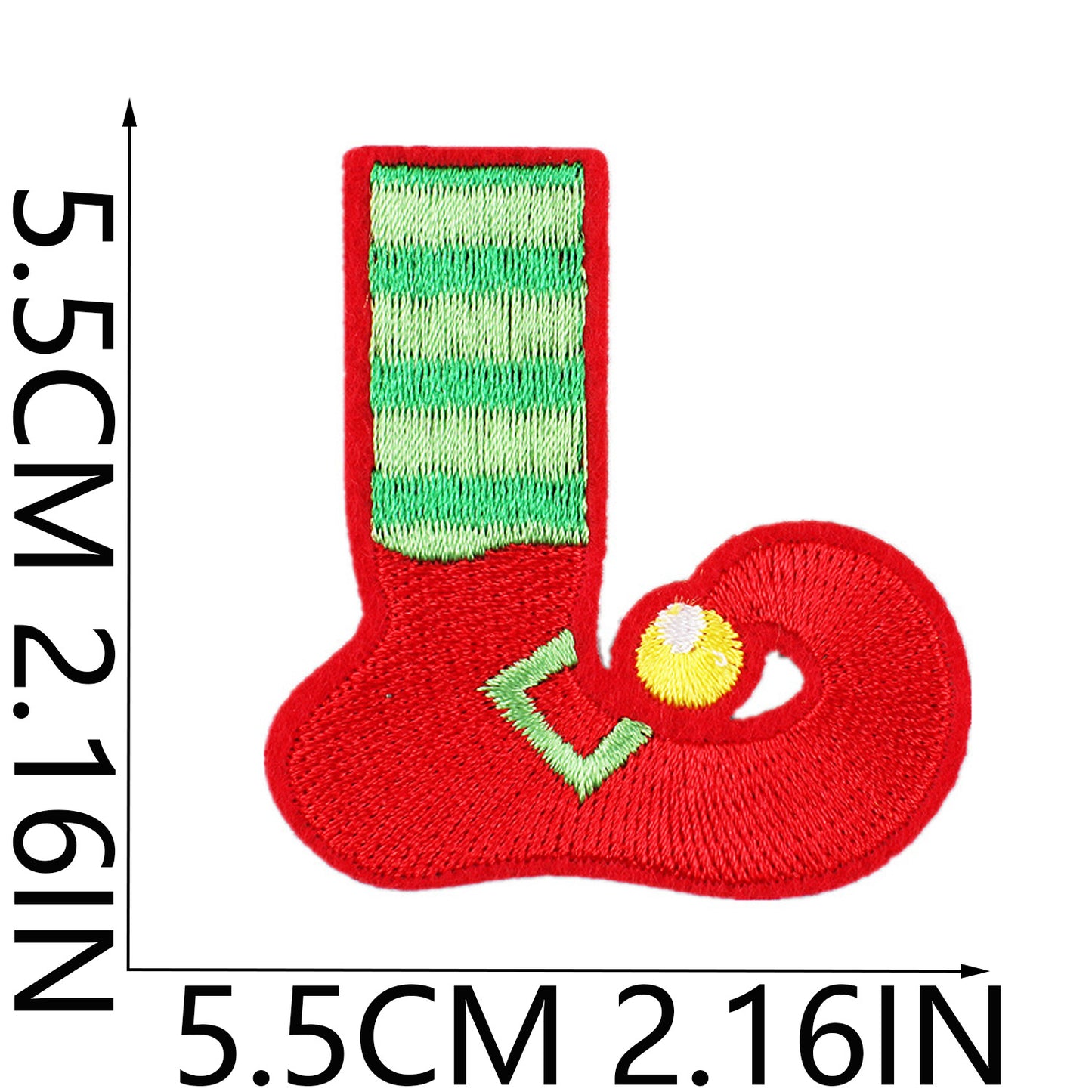 Christmas Embroidered Letter Patches A-Z | Iron-On Alphabet