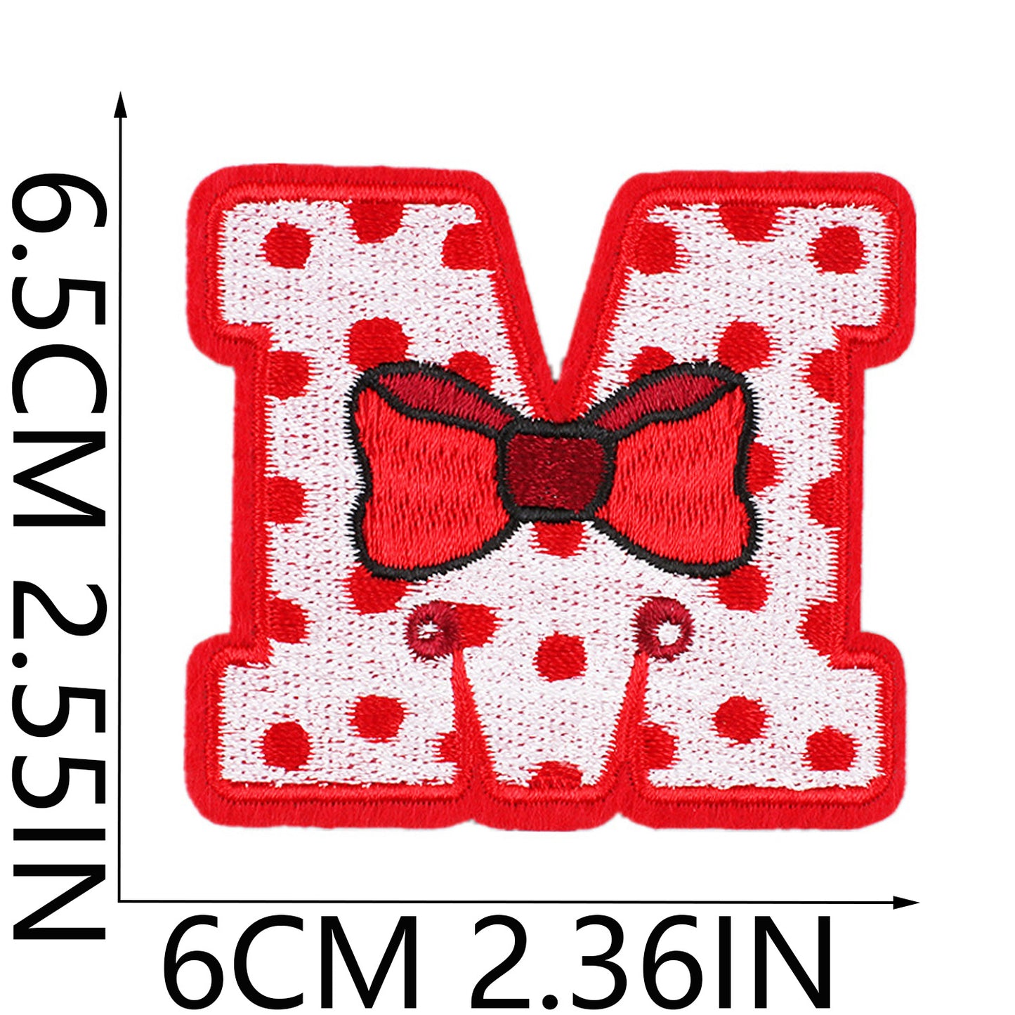 Christmas Embroidered Letter Patches A-Z | Iron-On Alphabet