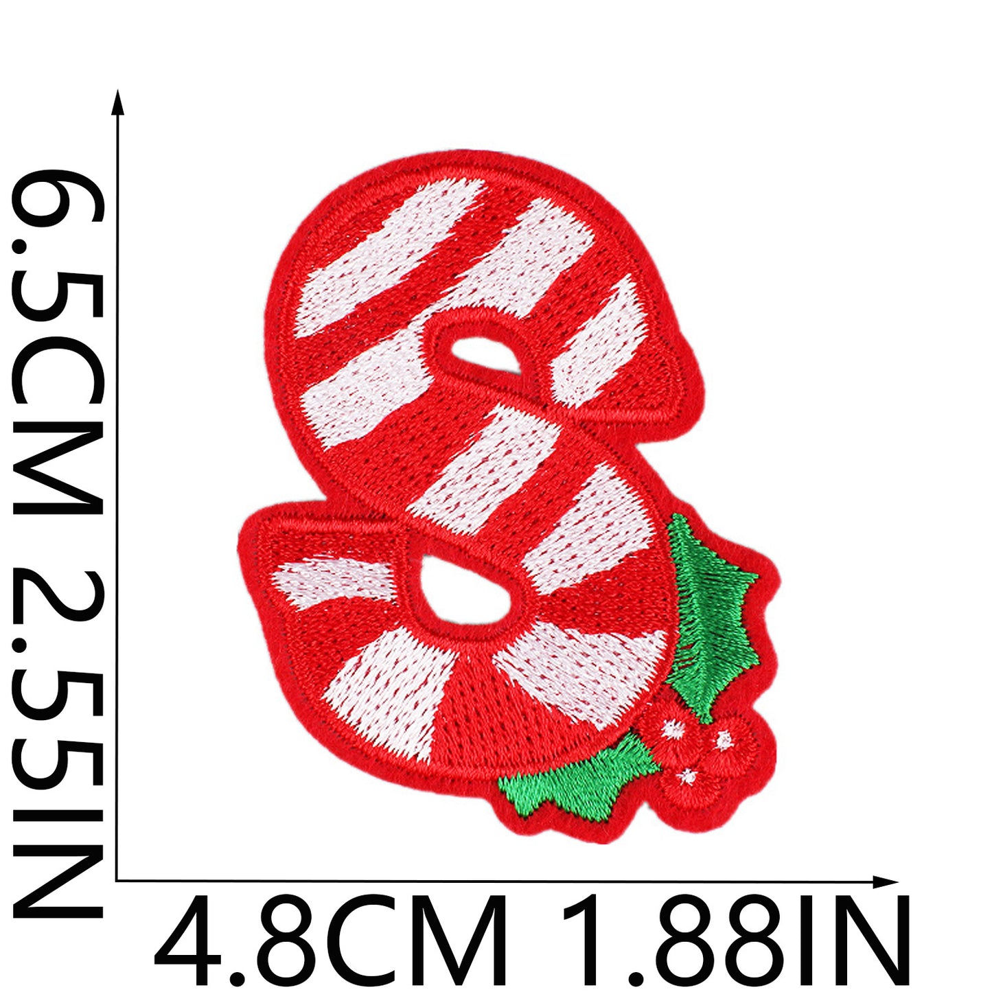 Christmas Embroidered Letter Patches A-Z | Iron-On Alphabet