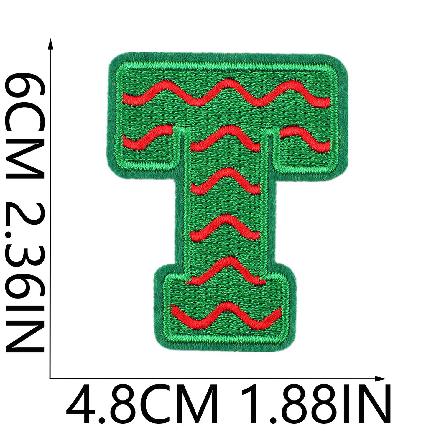 Christmas Embroidered Letter Patches A-Z | Iron-On Alphabet