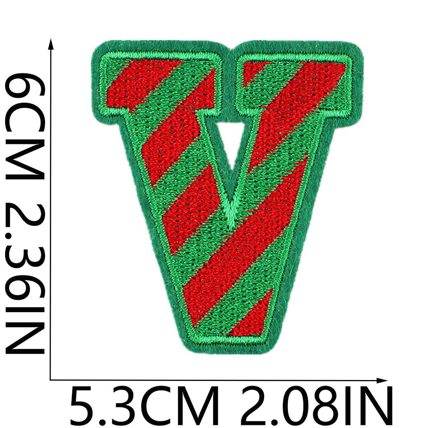 Christmas Embroidered Letter Patches A-Z | Iron-On Alphabet