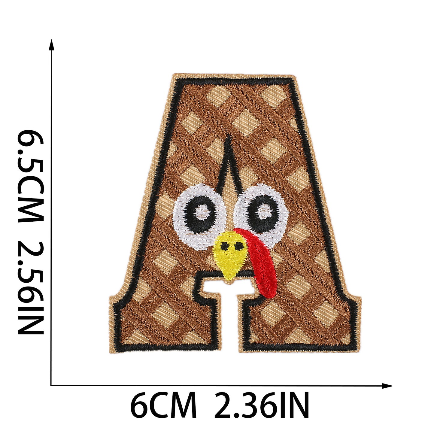 Thanksgiving Embroidered Letter Patches A-Z | Iron-On Festive Alphabet
