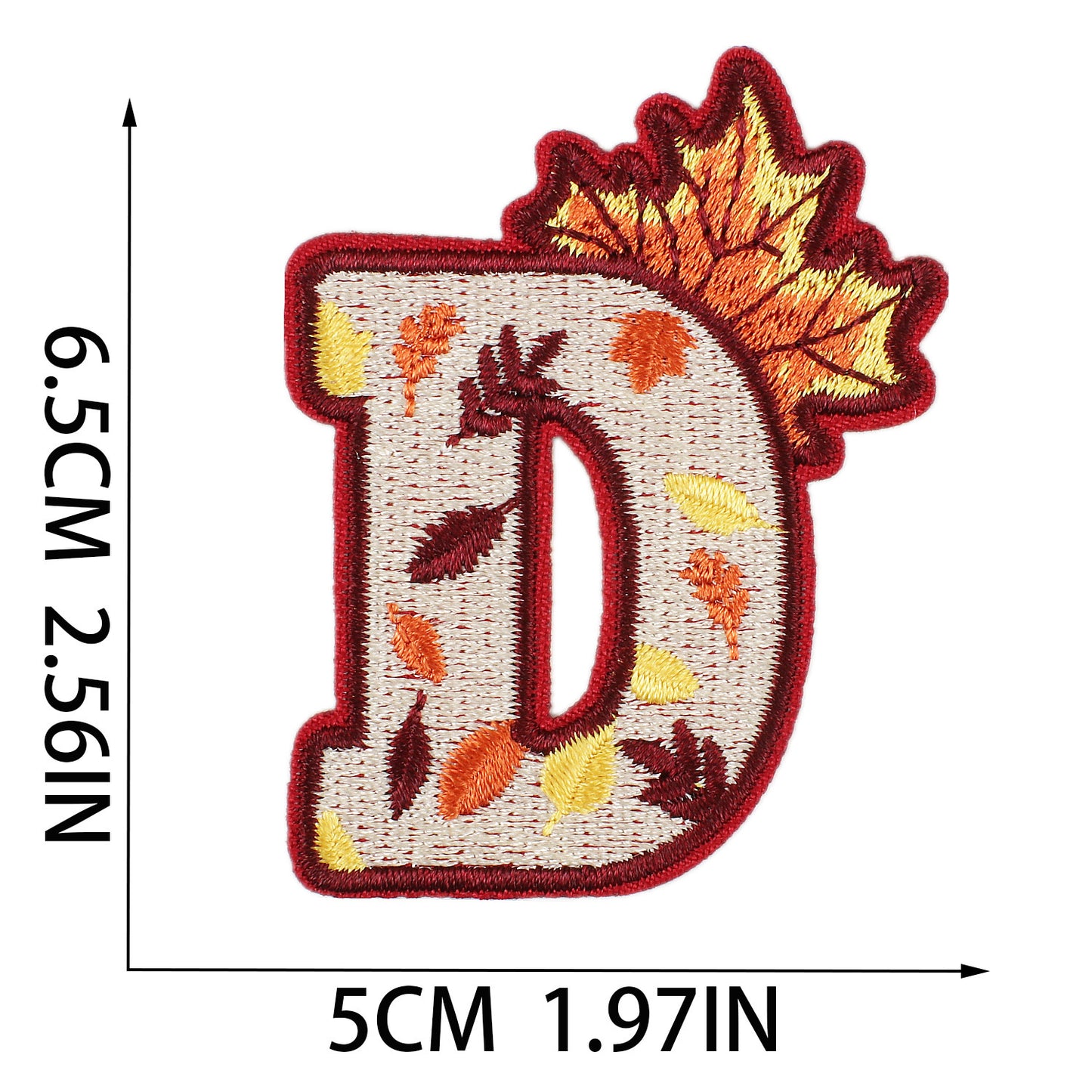 Thanksgiving Embroidered Letter Patches A-Z | Iron-On Festive Alphabet