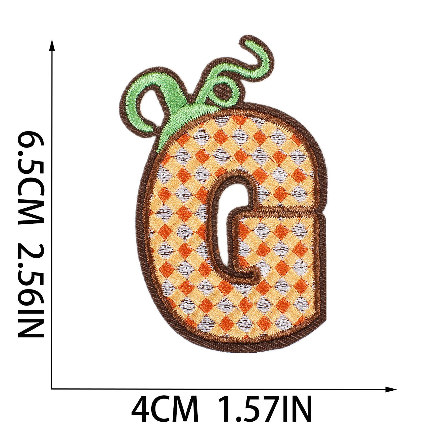 Thanksgiving Embroidered Letter Patches A-Z | Iron-On Festive Alphabet