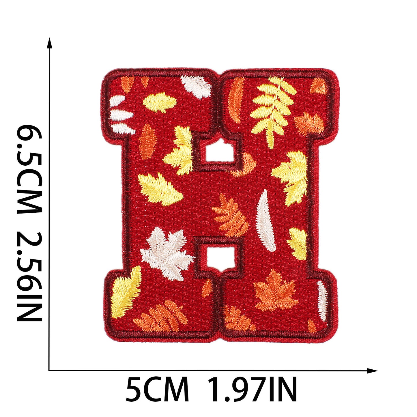Thanksgiving Embroidered Letter Patches A-Z | Iron-On Festive Alphabet