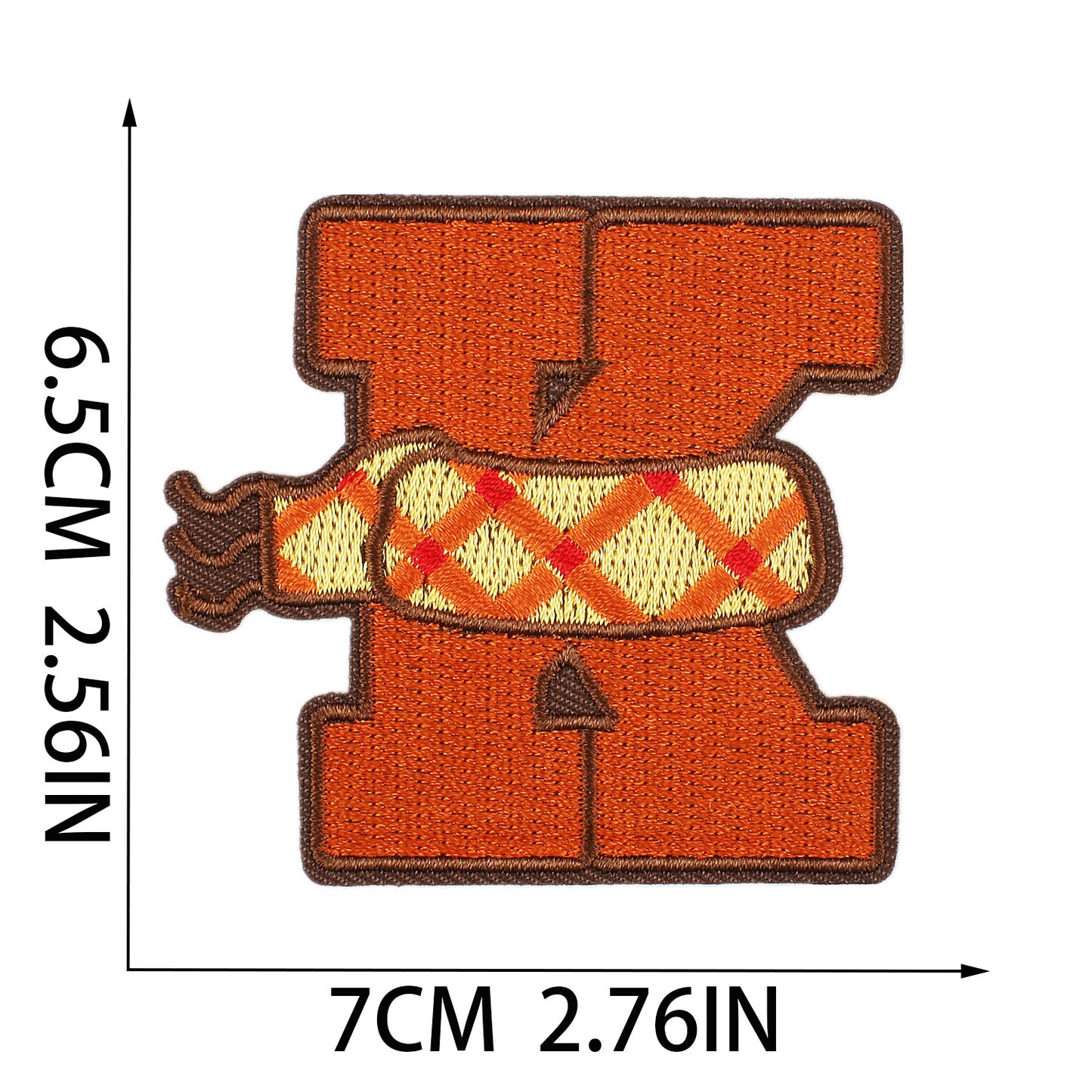 Thanksgiving Embroidered Letter Patches A-Z | Iron-On Festive Alphabet
