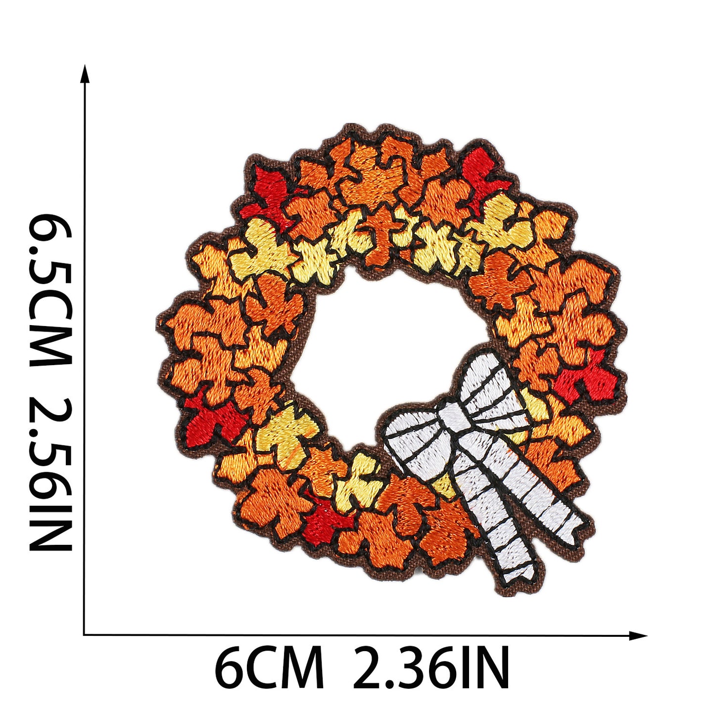 Thanksgiving Embroidered Letter Patches A-Z | Iron-On Festive Alphabet