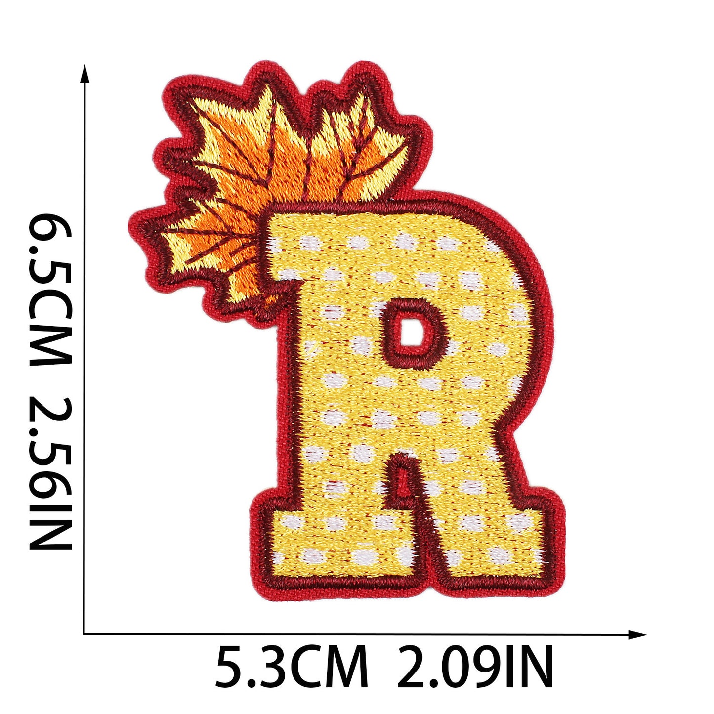 Thanksgiving Embroidered Letter Patches A-Z | Iron-On Festive Alphabet