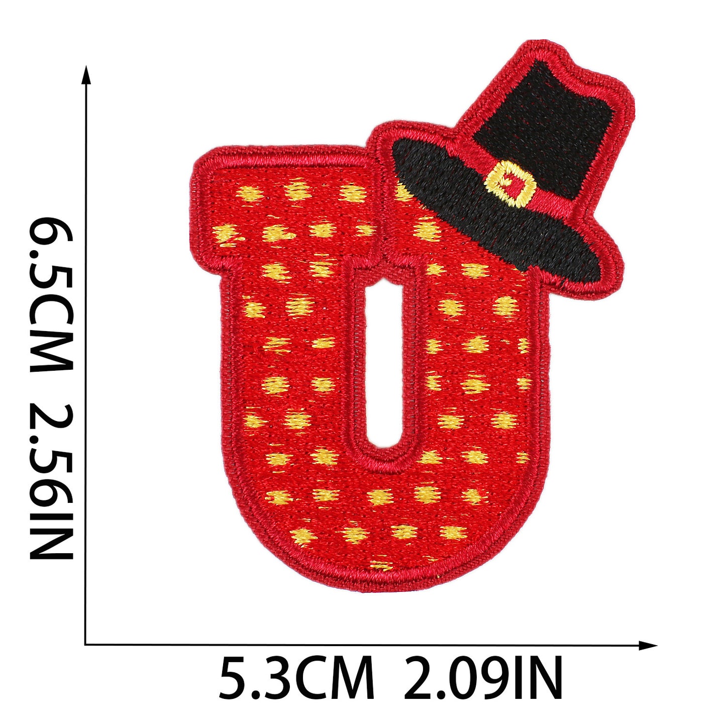 Thanksgiving Embroidered Letter Patches A-Z | Iron-On Festive Alphabet