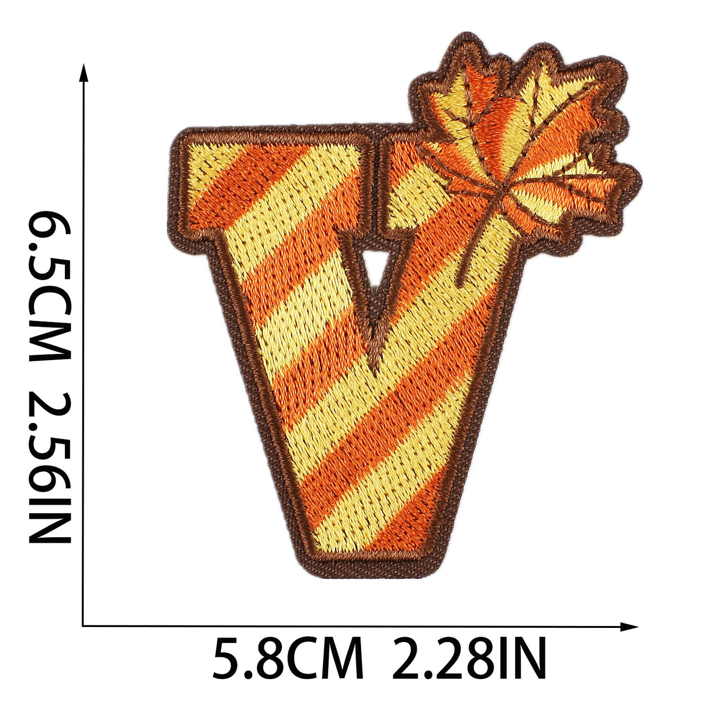 Thanksgiving Embroidered Letter Patches A-Z | Iron-On Festive Alphabet