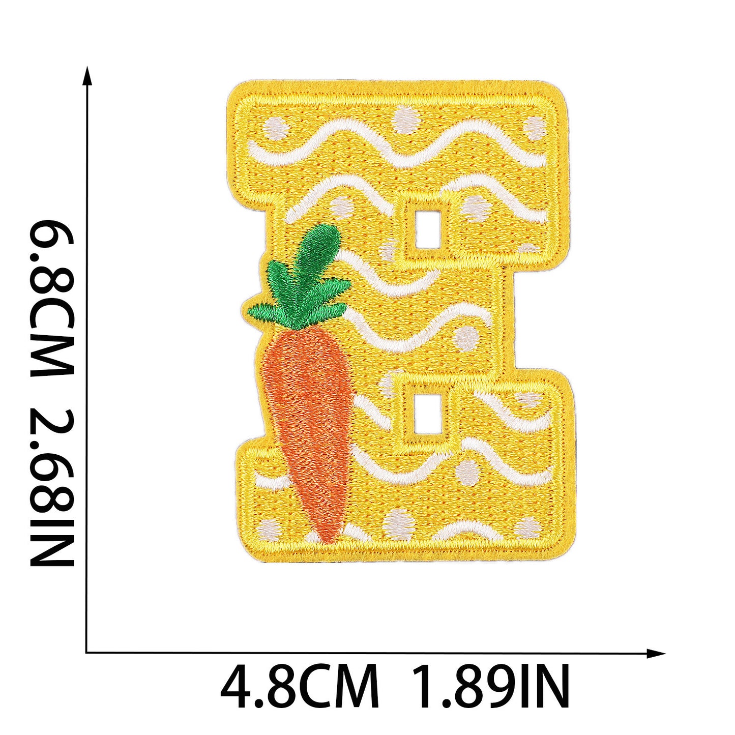 Easter Embroidered Letter Patches A-Z | Iron-On Festive Alphabet
