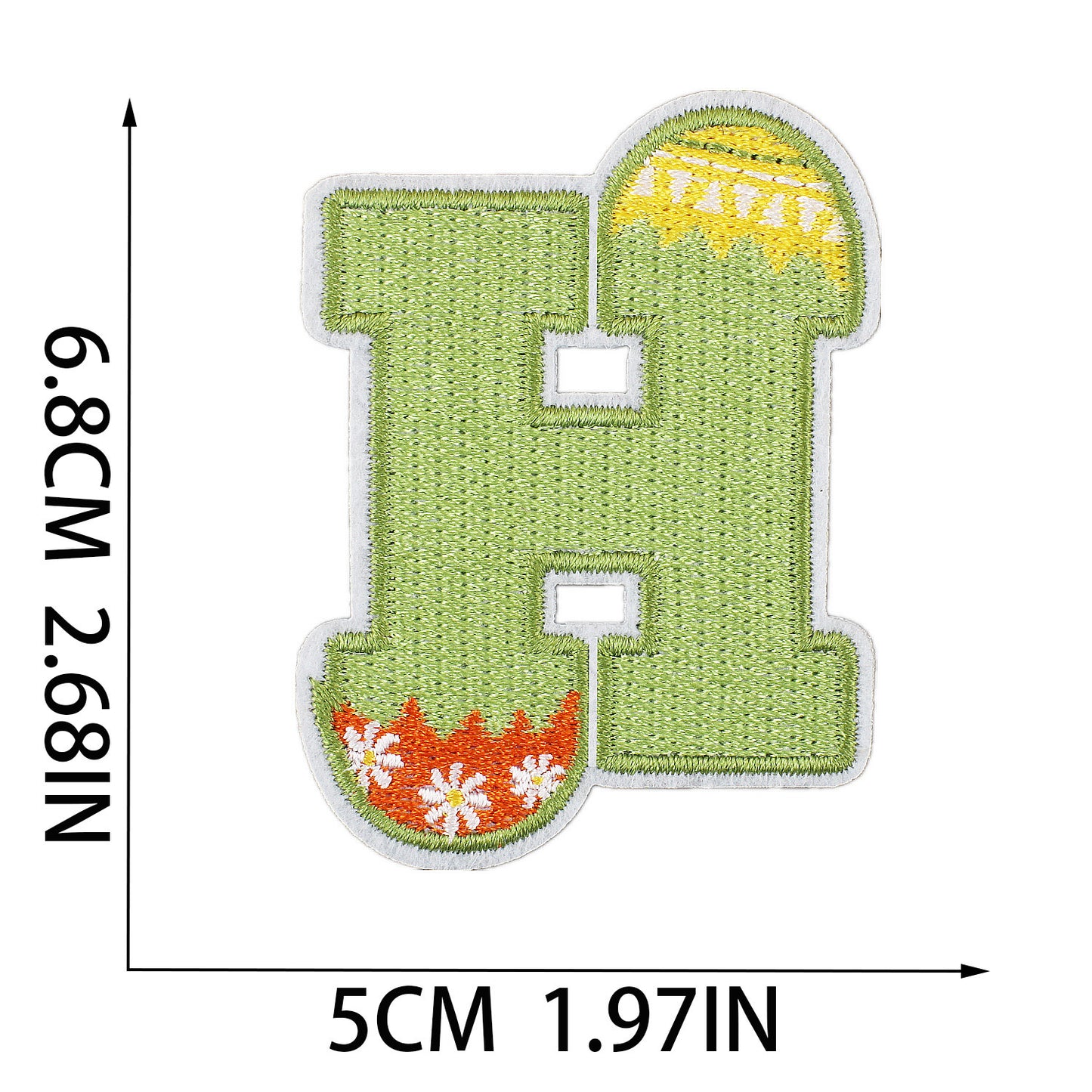 Easter Embroidered Letter Patches A-Z | Iron-On Festive Alphabet