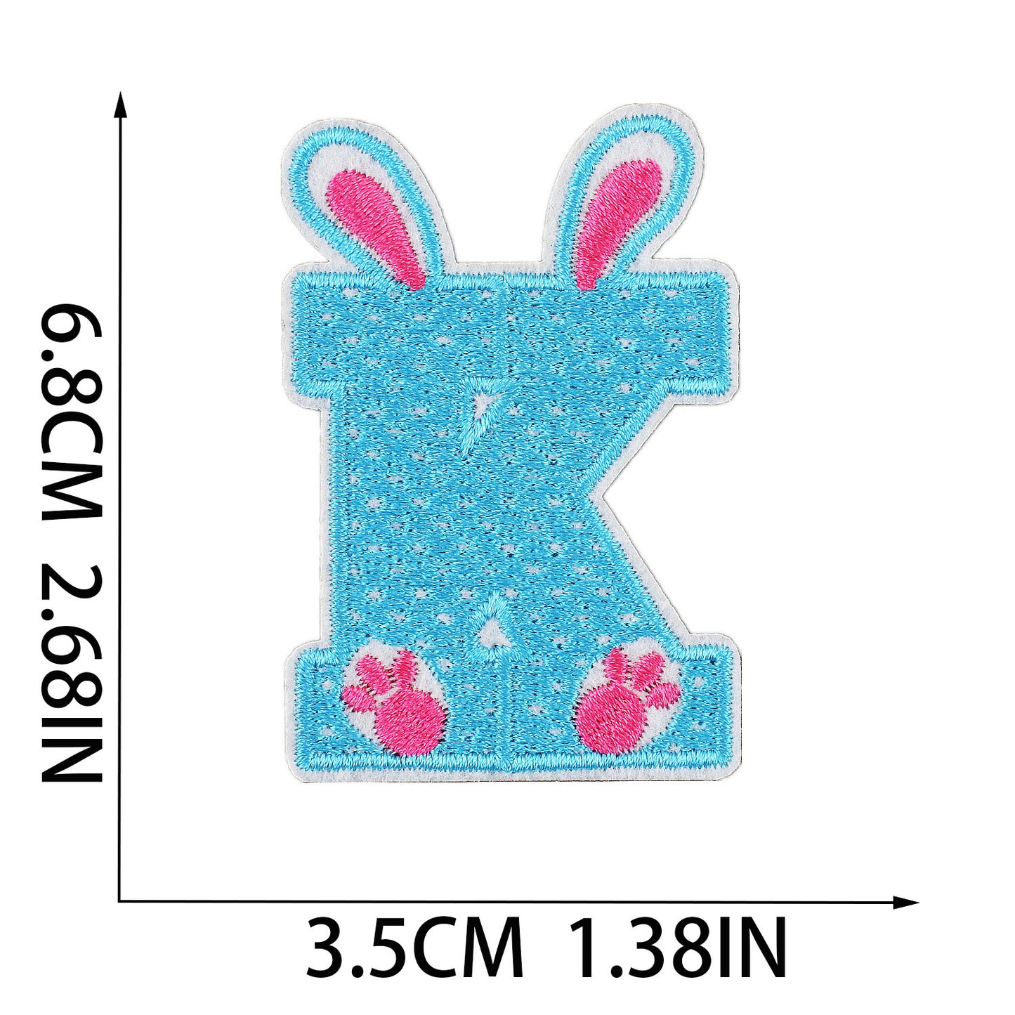 Easter Embroidered Letter Patches A-Z | Iron-On Festive Alphabet