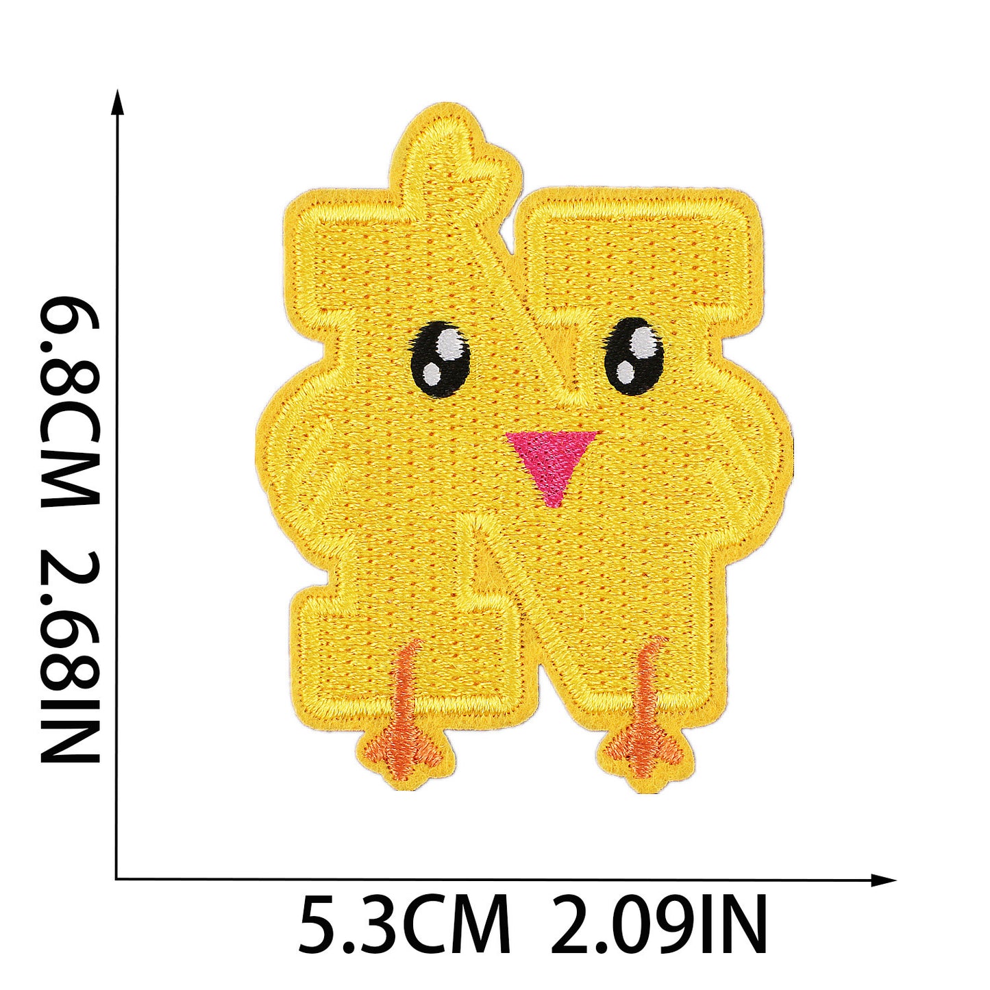 Easter Embroidered Letter Patches A-Z | Iron-On Festive Alphabet