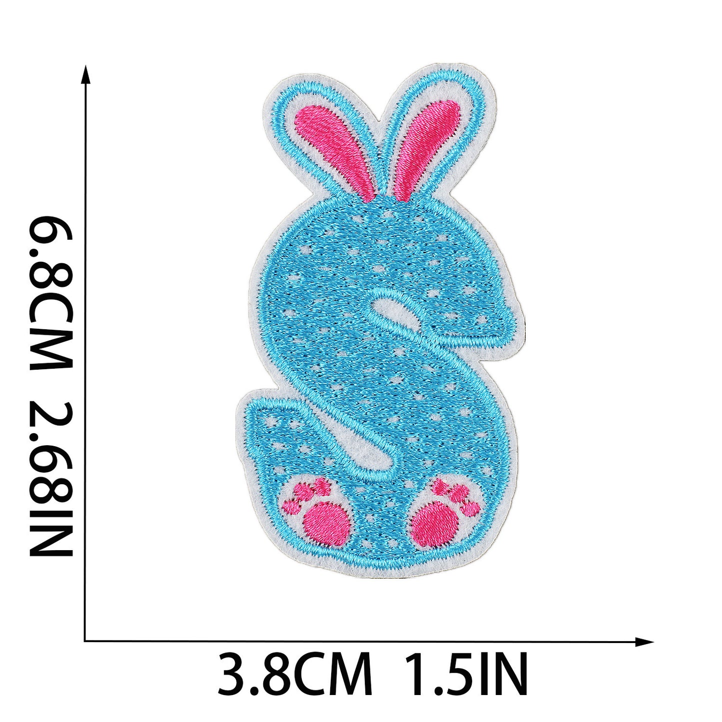 Easter Embroidered Letter Patches A-Z | Iron-On Festive Alphabet
