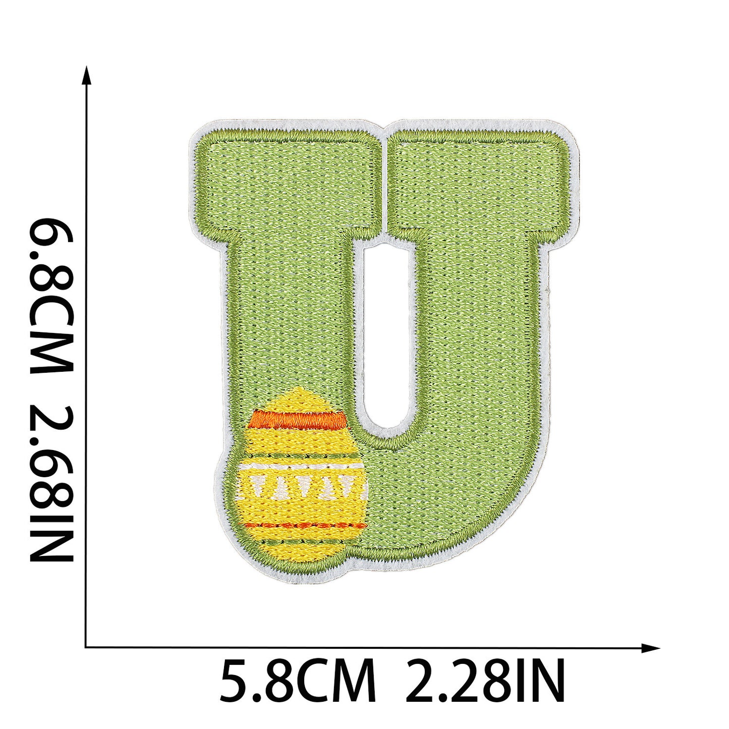 Easter Embroidered Letter Patches A-Z | Iron-On Festive Alphabet