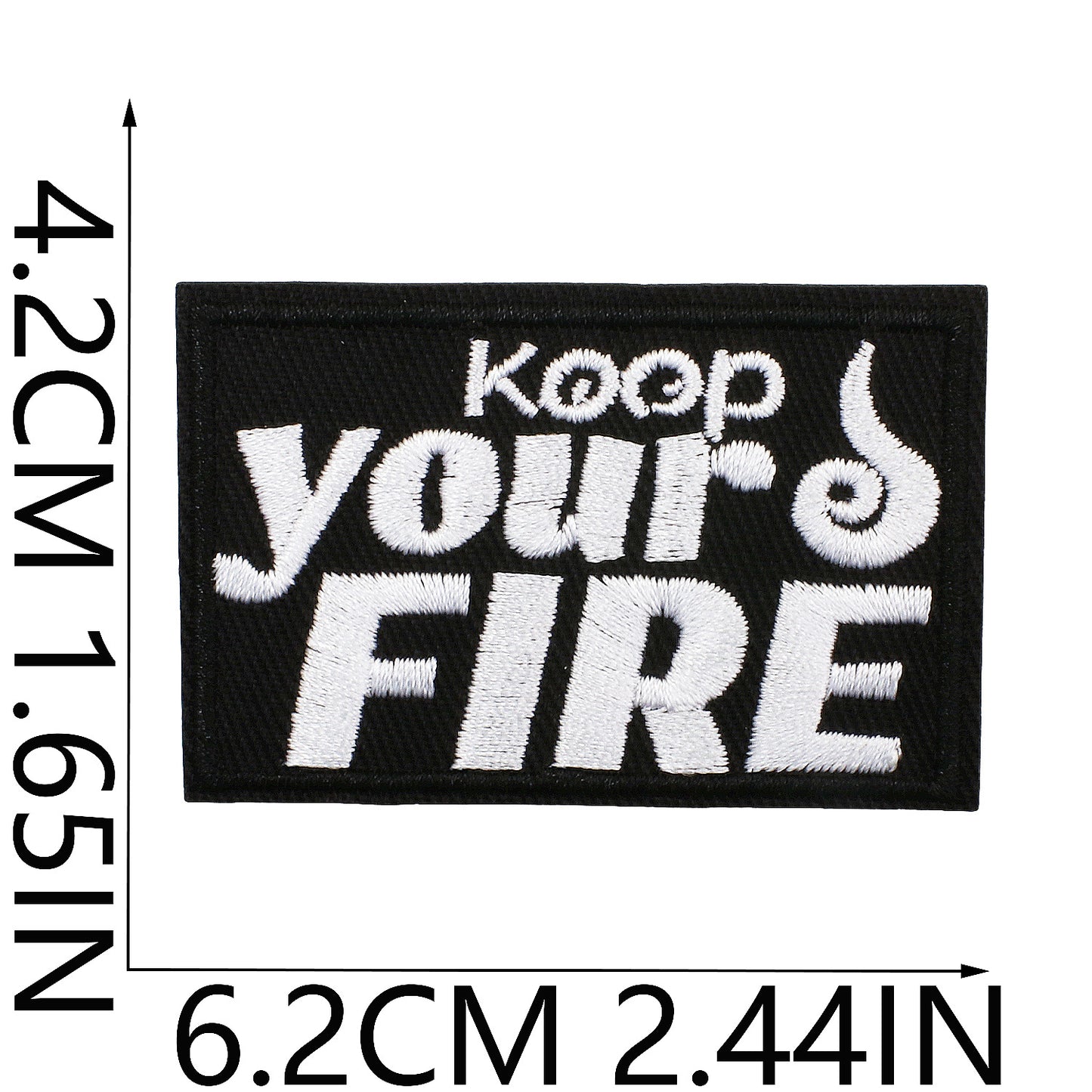 Iron-On Never Give Up Inspirational Quote Embroidery Patch Black English Letters Computer Embroidered Badge Clothing Decoration
