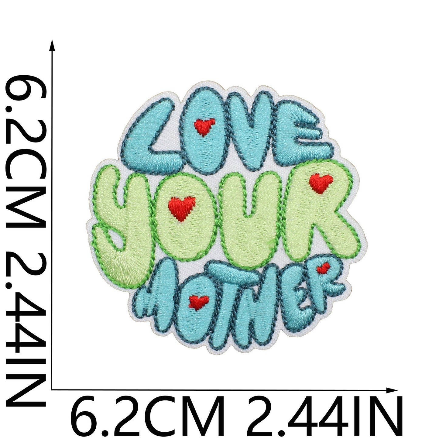 Iron-On Flower Butterfly Embroidery Patch Embroidered Badge English Letters Clothing and Bag Decoration