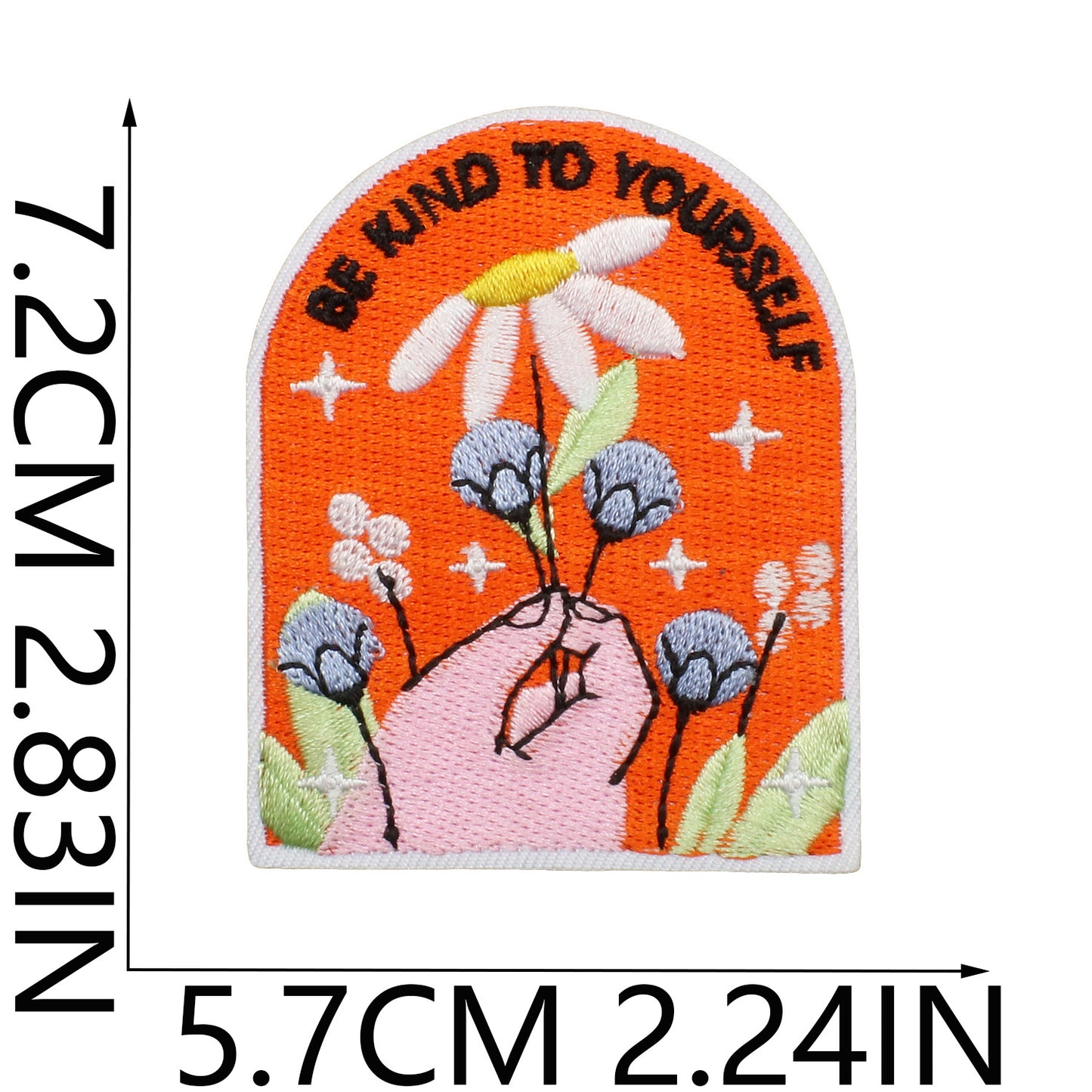 Iron-On Flower Butterfly Embroidery Patch Embroidered Badge English Letters Clothing and Bag Decoration