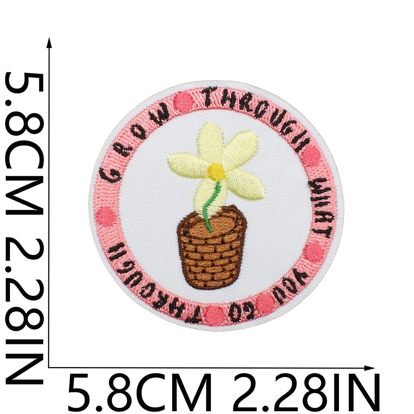 Iron-On Flower Butterfly Embroidery Patch Embroidered Badge English Letters Clothing and Bag Decoration