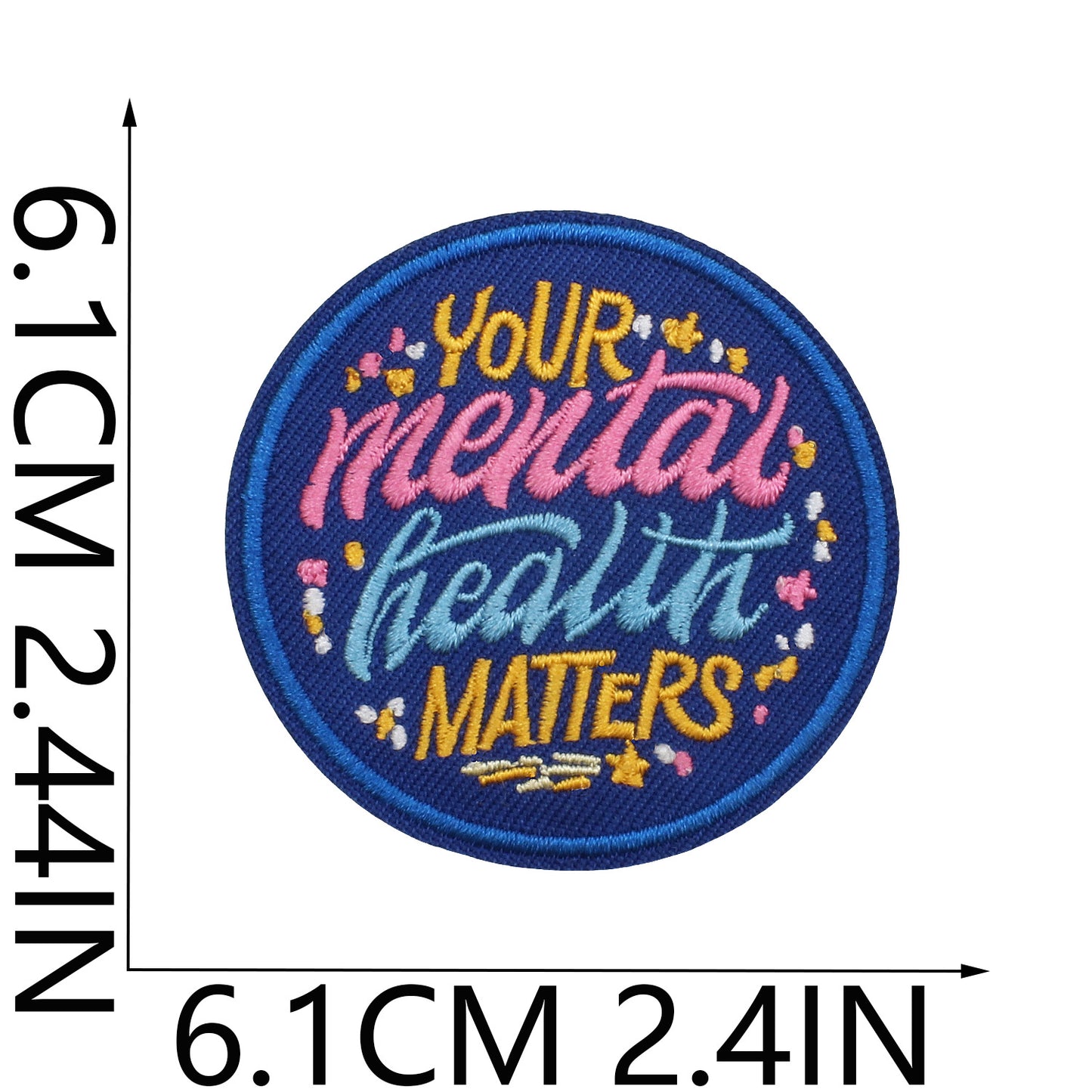 Iron-On Flower Butterfly Embroidery Patch Embroidered Badge English Letters Clothing and Bag Decoration