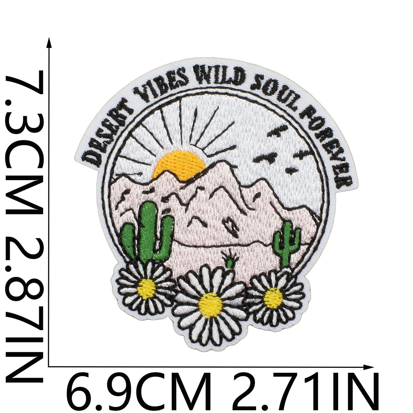 Iron-On Flower Butterfly Embroidery Patch Embroidered Badge English Letters Clothing and Bag Decoration