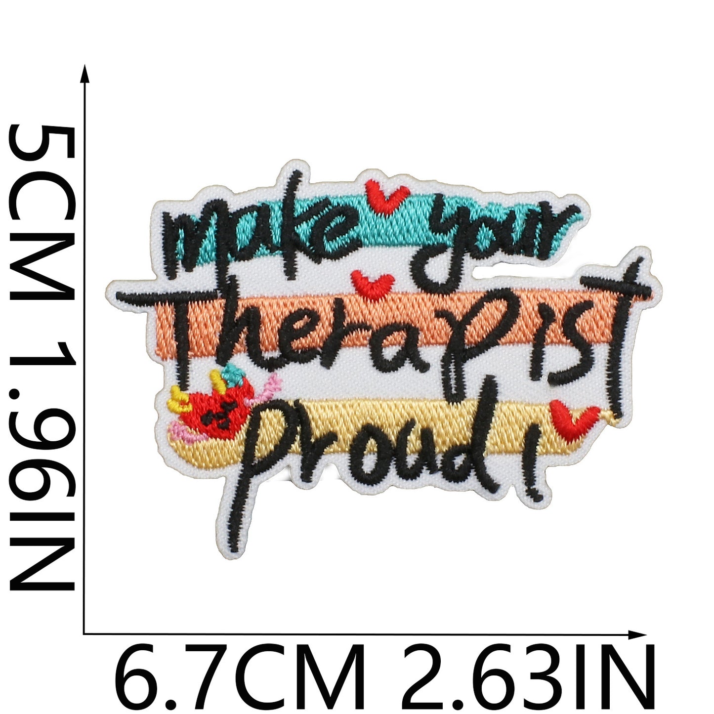 Iron-On Flower Butterfly Embroidery Patch Embroidered Badge English Letters Clothing and Bag Decoration