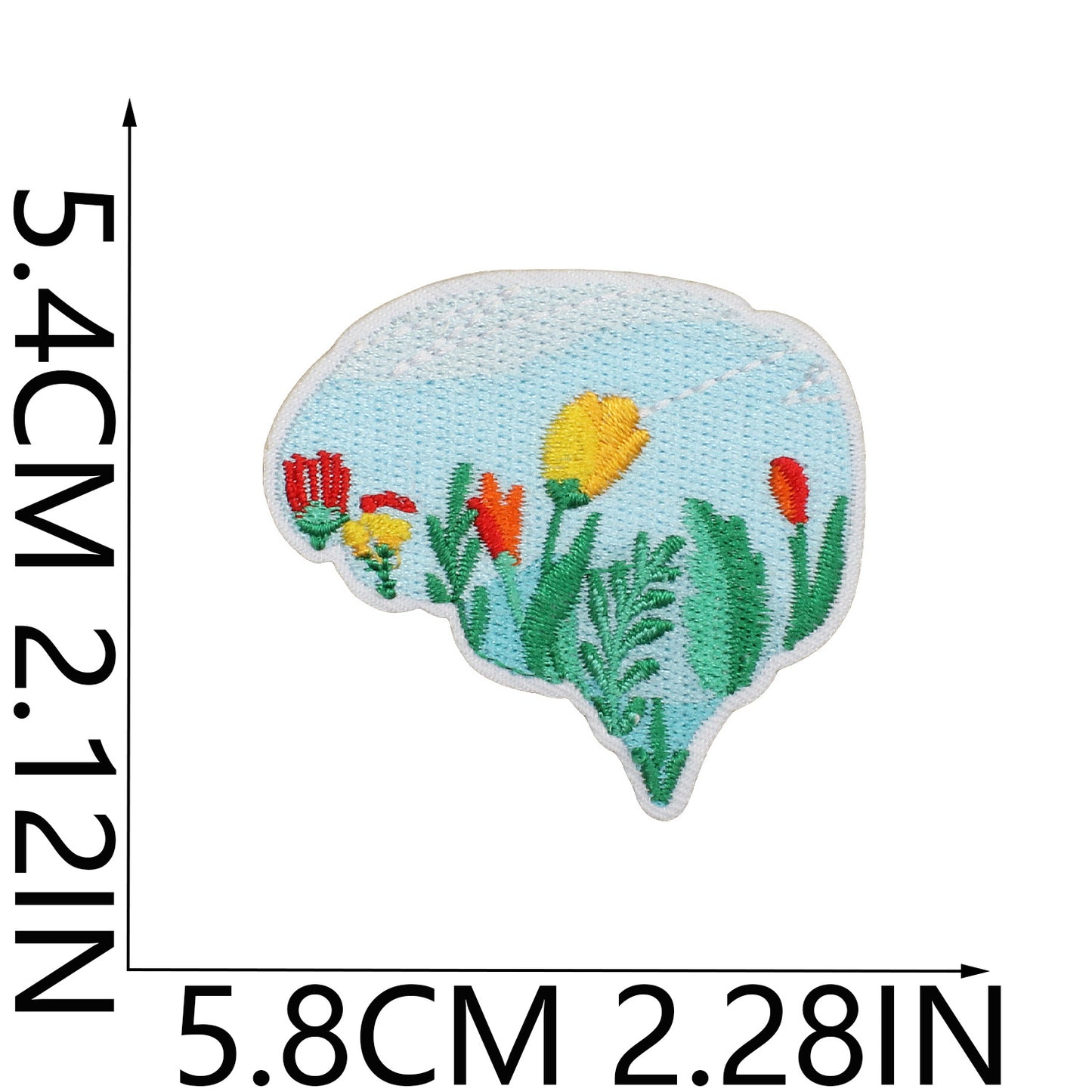 Iron-On Flower Butterfly Embroidery Patch Embroidered Badge English Letters Clothing and Bag Decoration
