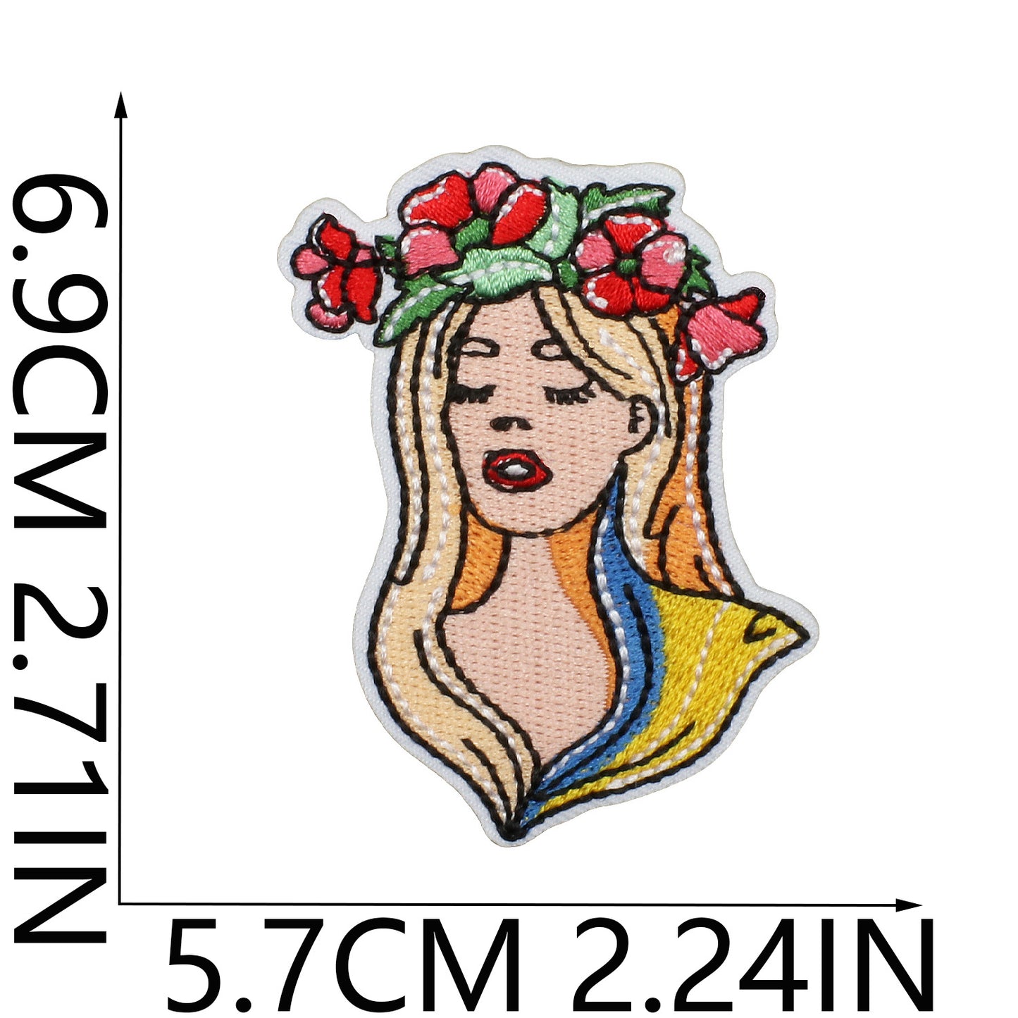 Iron-On Flower Butterfly Embroidery Patch Embroidered Badge English Letters Clothing and Bag Decoration
