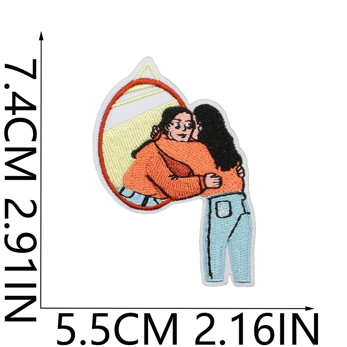 Iron-On Flower Butterfly Embroidery Patch Embroidered Badge English Letters Clothing and Bag Decoration