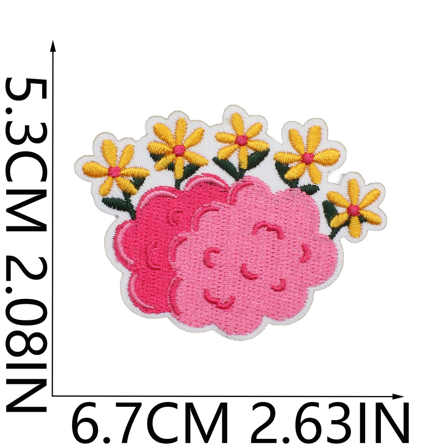 Iron-On Flower Butterfly Embroidery Patch Embroidered Badge English Letters Clothing and Bag Decoration