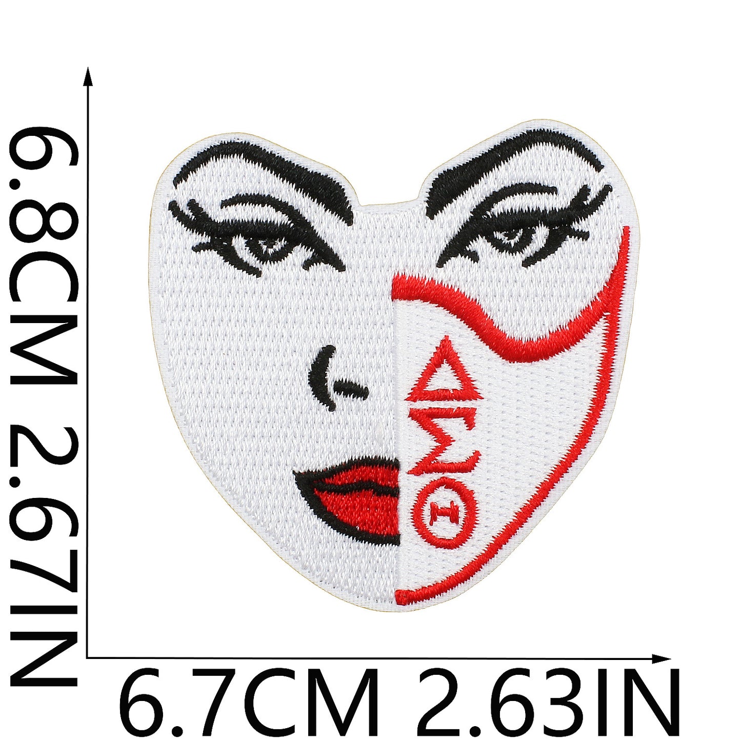 Iron-on Cute Black Girl DST Sorority Embroidered Patch