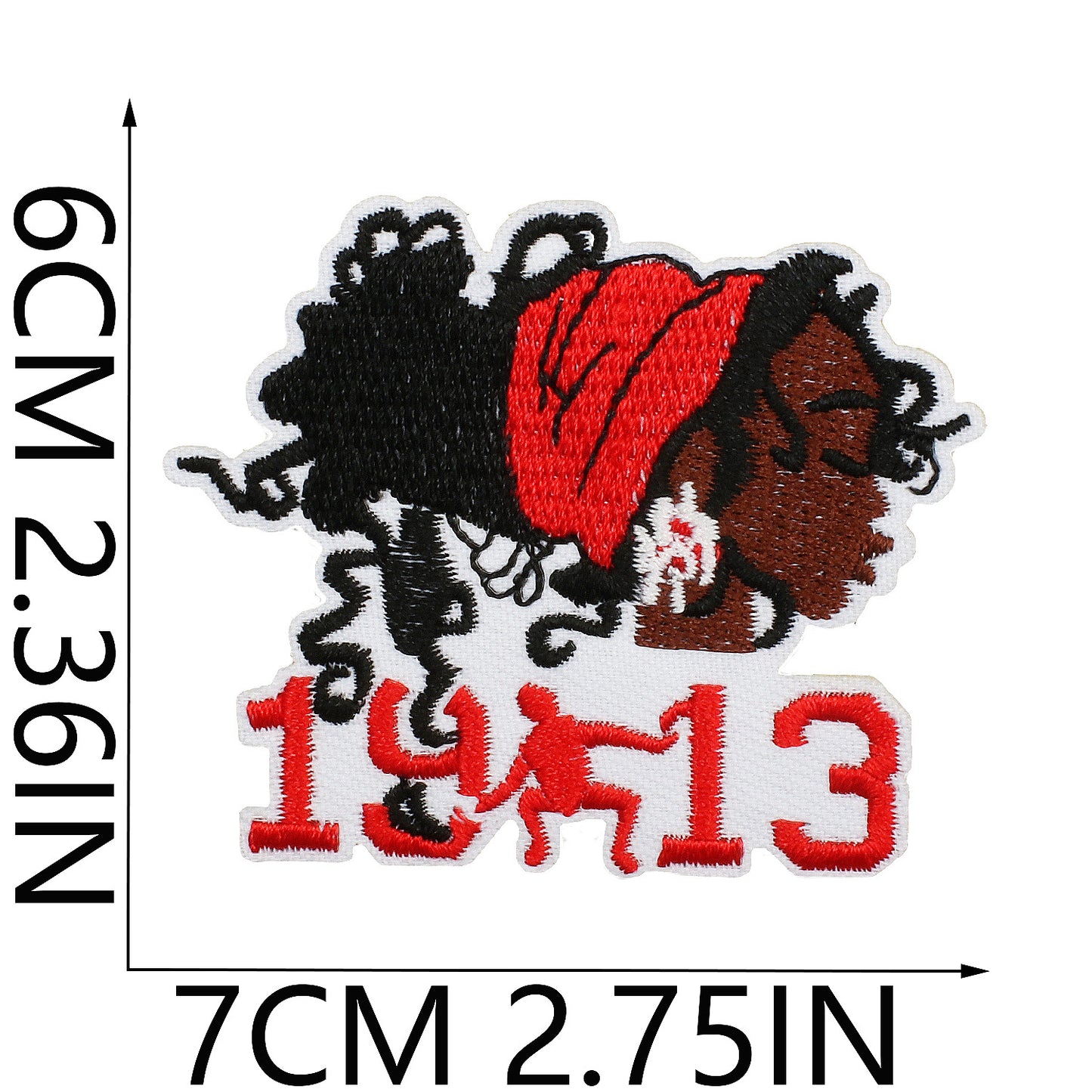 Iron-on Cute Black Girl DST Sorority Embroidered Patch