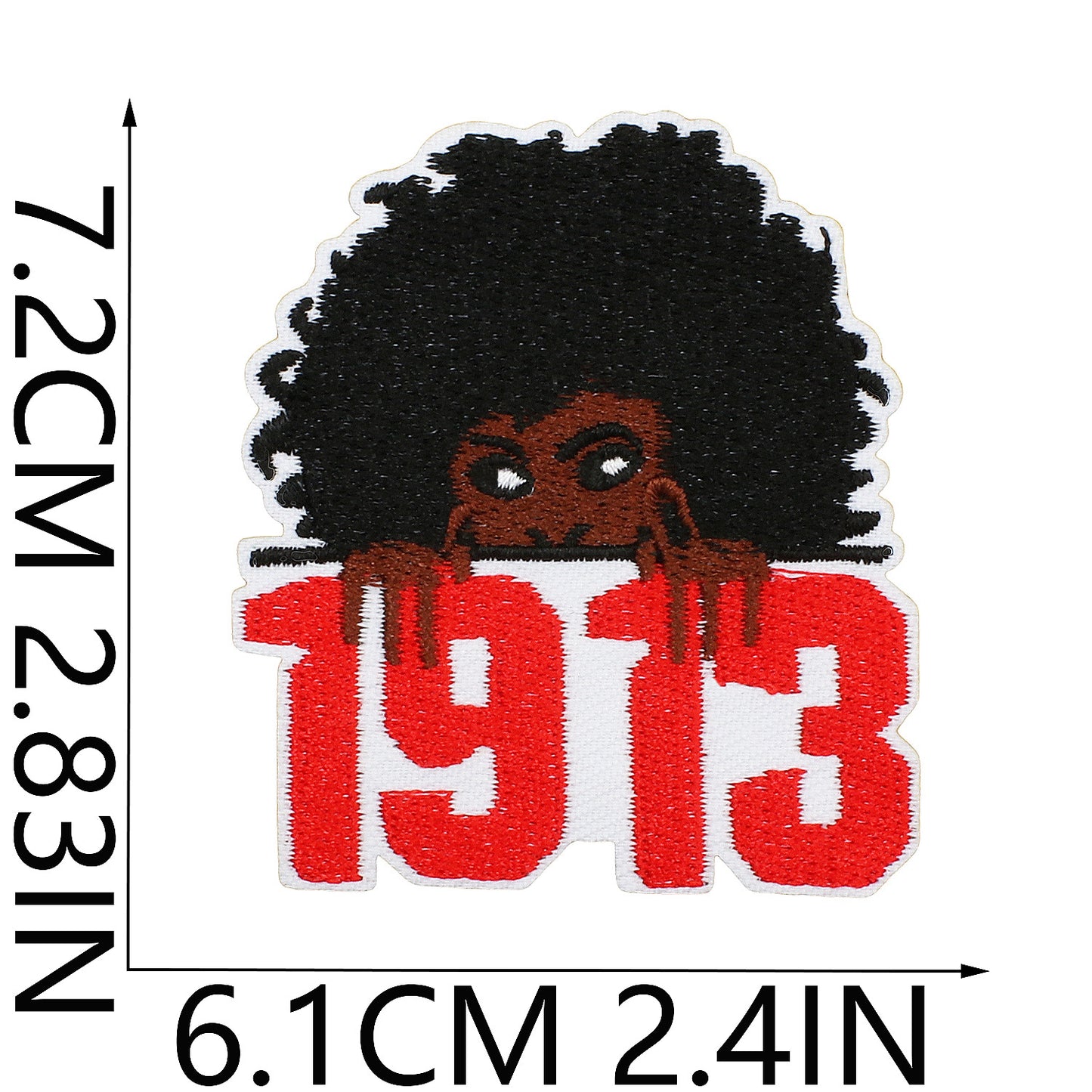 Iron-on Cute Black Girl DST Sorority Embroidered Patch
